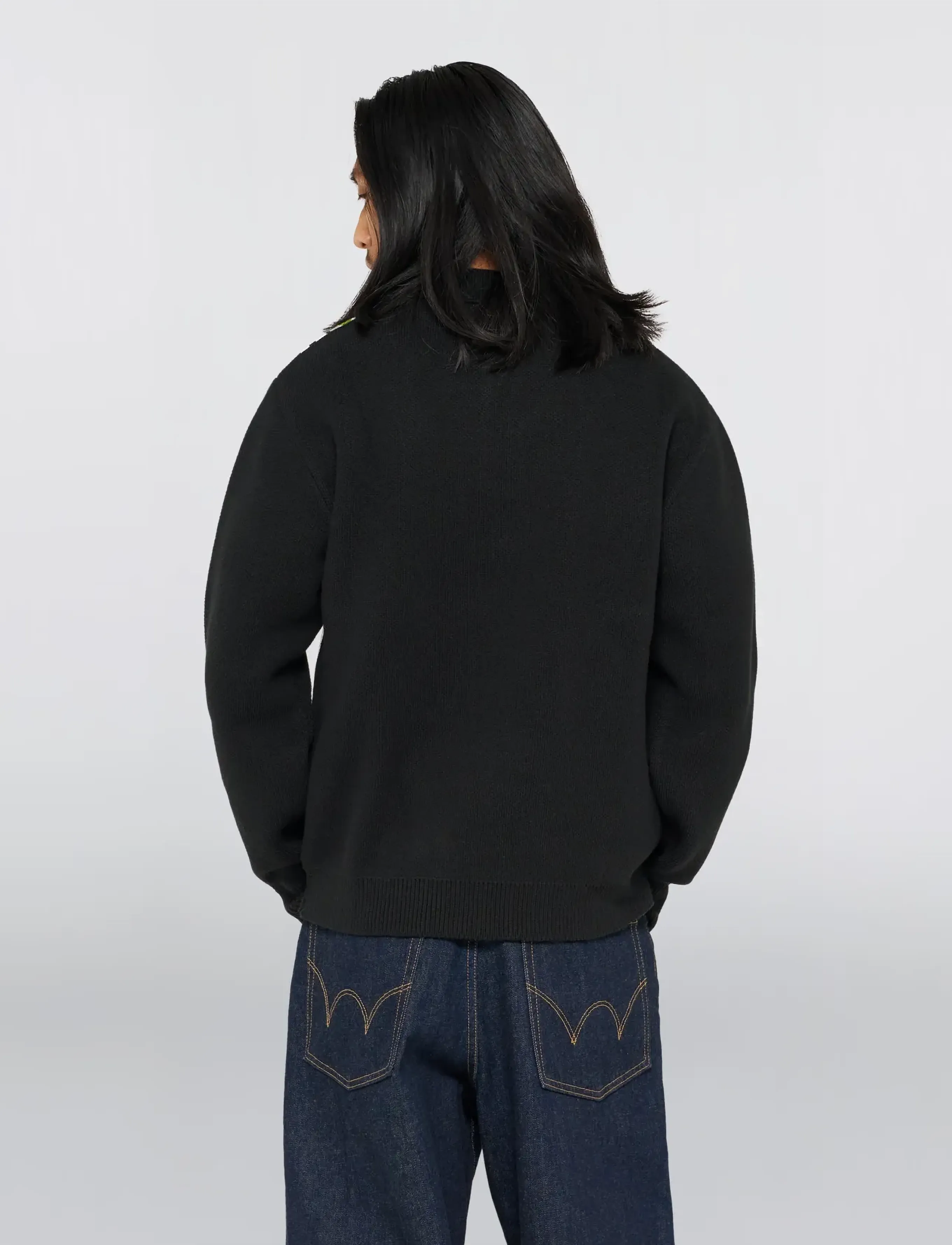 Edwin - Tulla Polo - Black - poloer i strik med lange ærmer - black - 5