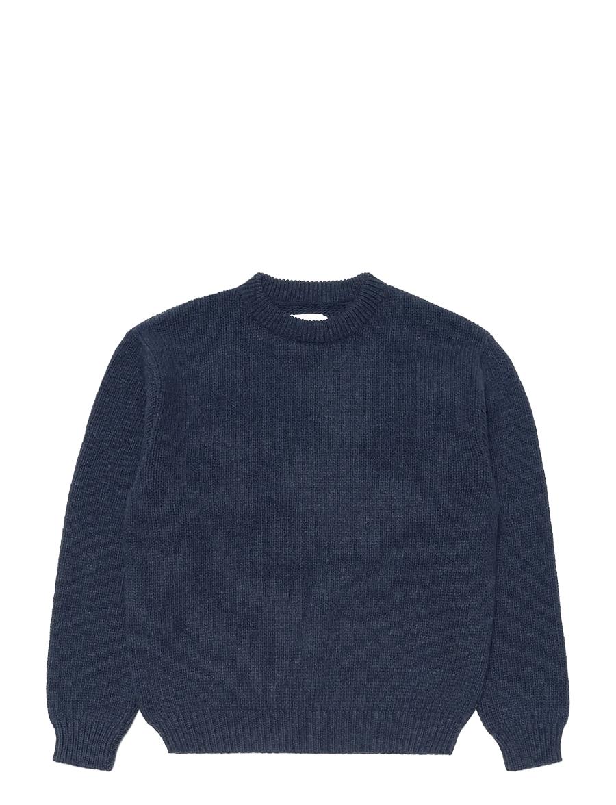 Edwin - Ellis Hibiki Sweater - Navy / Pink - rundhals - navy / pink - 0