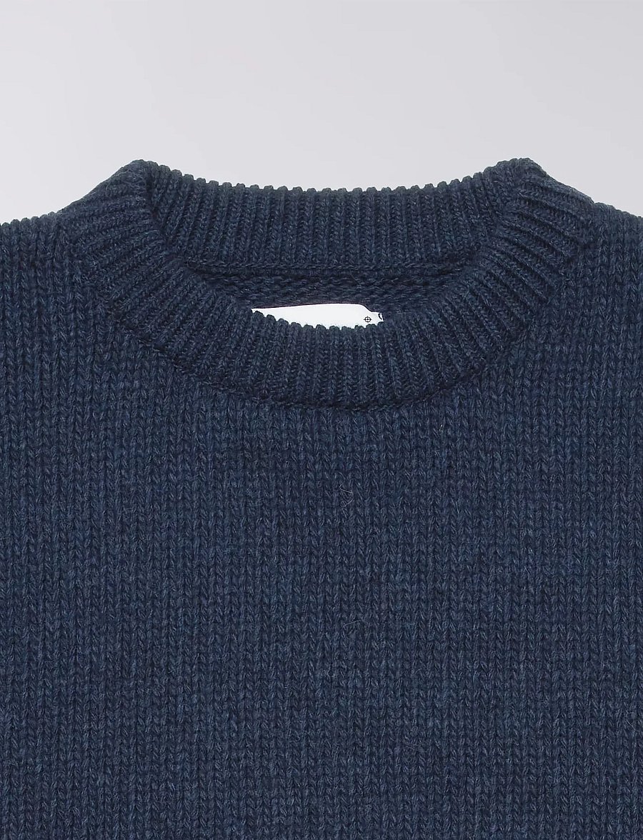 Edwin - Ellis Hibiki Sweater - Navy / Pink - round necks - navy / pink - 5