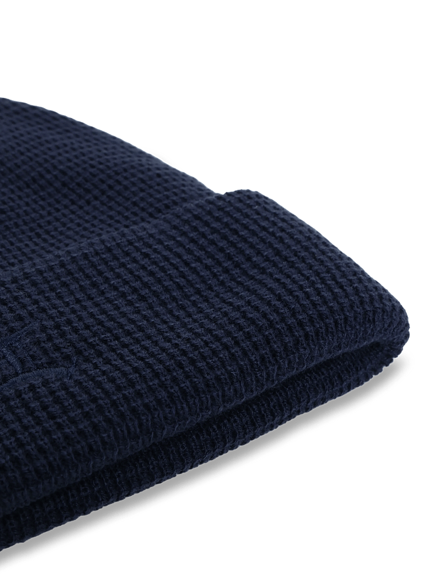 Edwin - Waffle Beanie - Maritime Blue - osta stiili järgi - maritime blue - 4