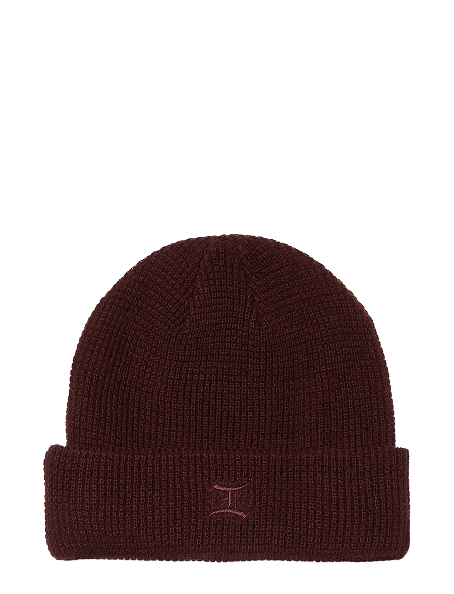 Edwin - Waffle Beanie - Maritime Blue - nach stil kaufen - rum raisin - 1