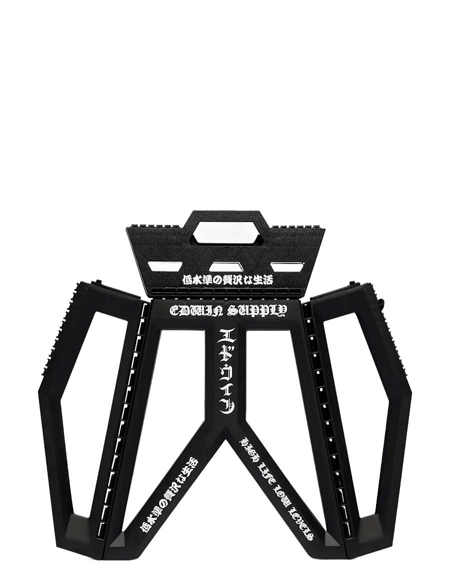 Edwin - Folding Stool - Black - hocker & bänke - black - 0