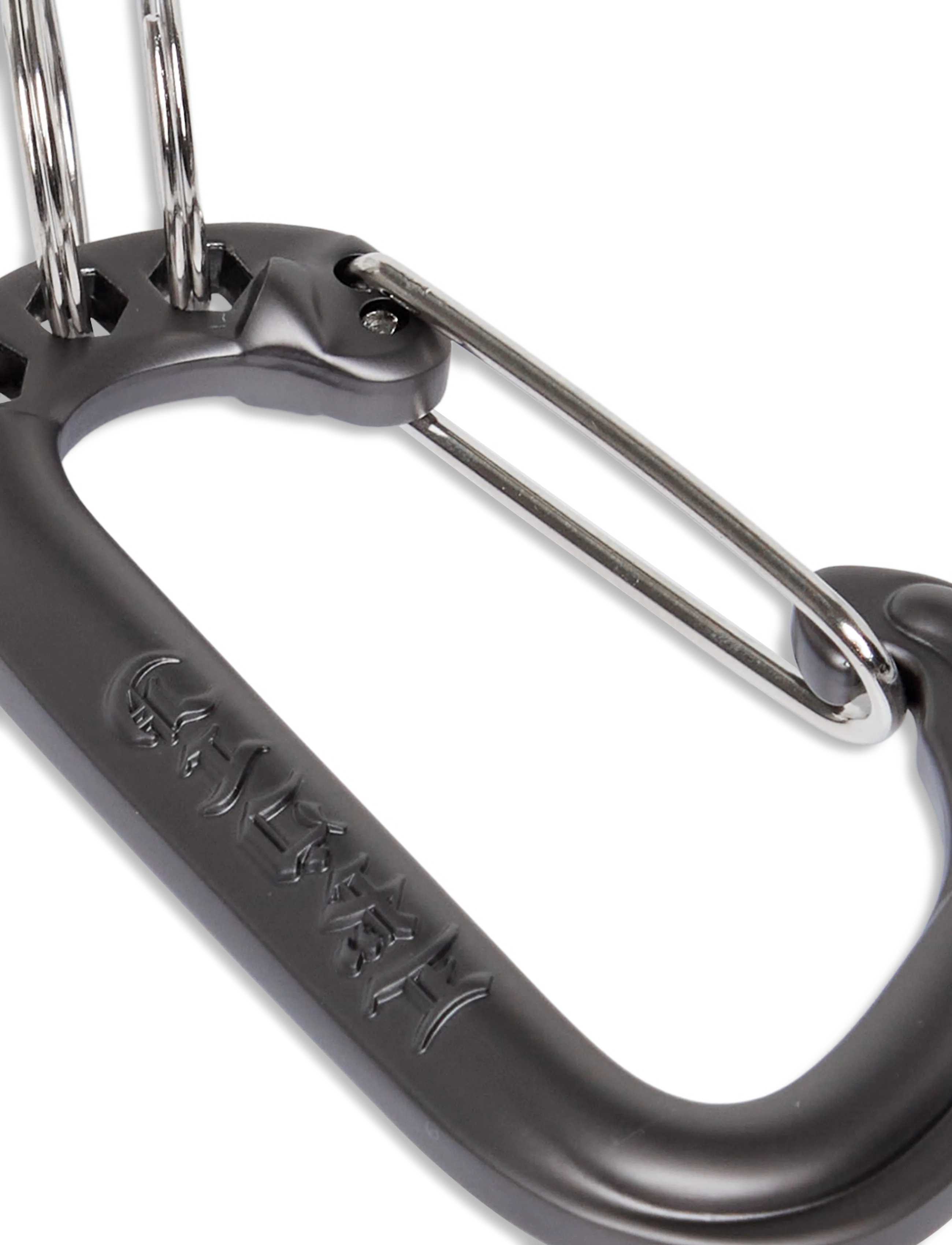 Edwin - Carabiner With Key Ring - Black - shop efter stil - black - 2