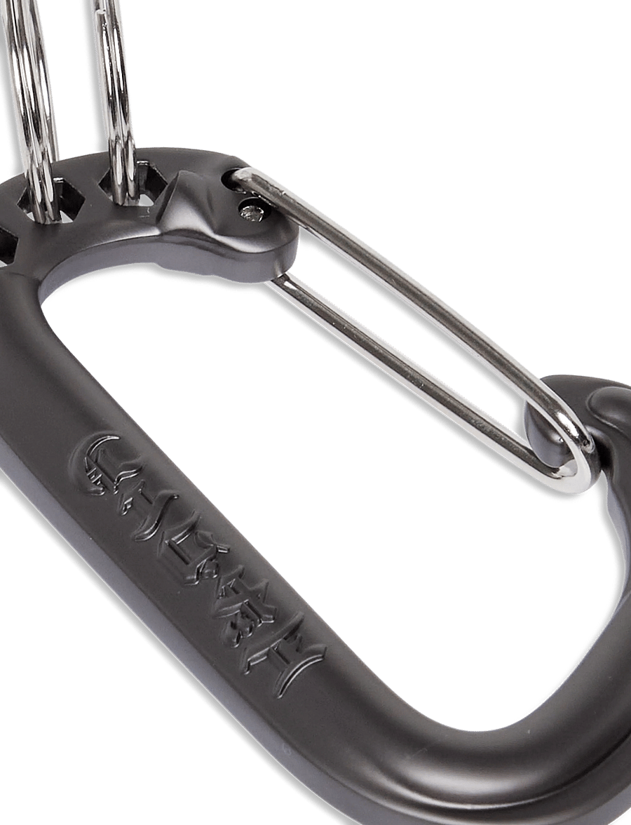 Edwin - Carabiner With Key Ring - Black - shop efter stil - black - 2