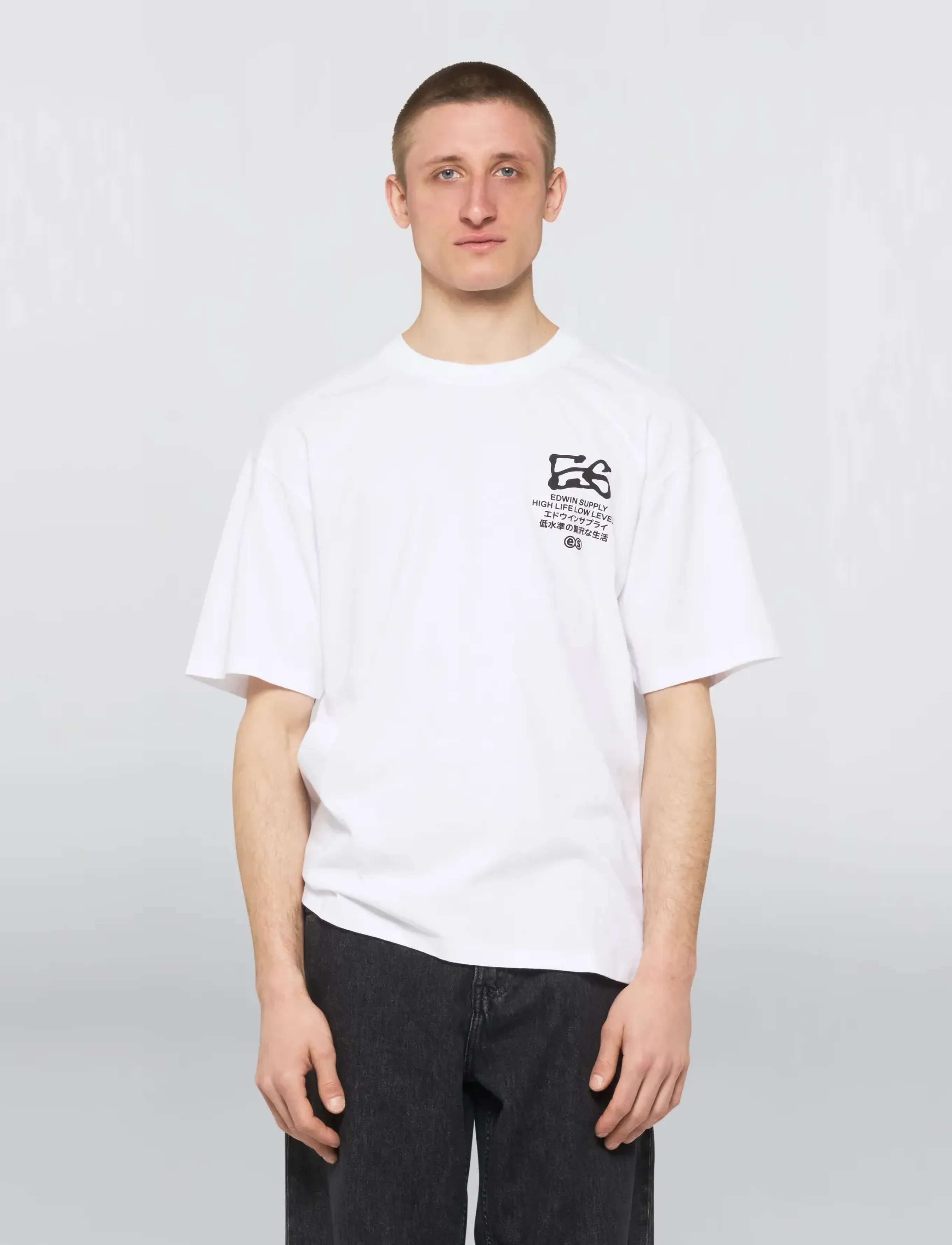 Edwin Yama T-Shirt - White - T-shirts - WHITE / white