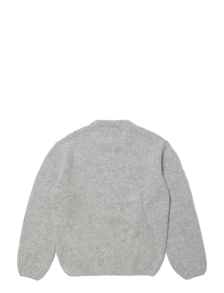 Edwin - Dun Textured Sweater - Grey - rundhals - grey - 2