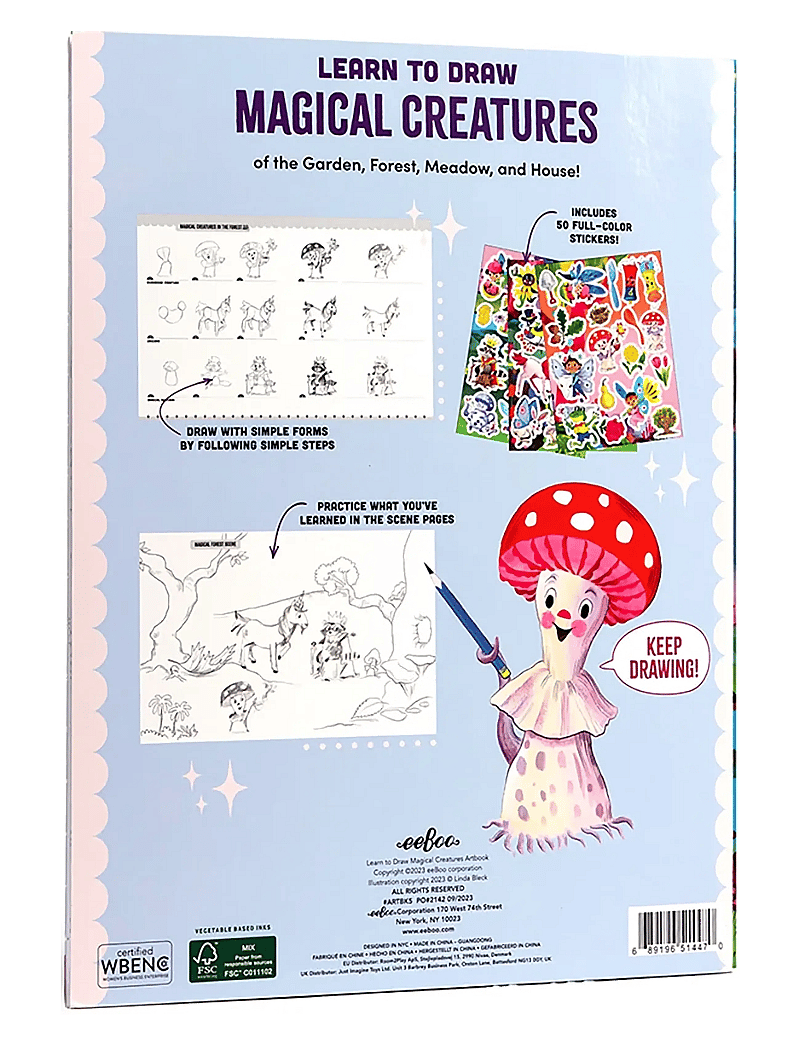 Eeboo - Learn to Draw - Magical Creatures - mal- & bastelbücher - multi - 2