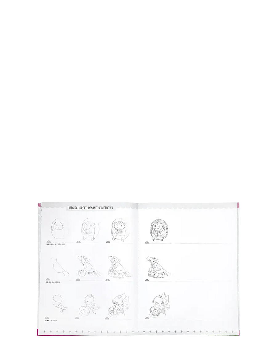 Eeboo - Learn to Draw - Magical Creatures - värvimis- & käsitööraamatud - multi - 2