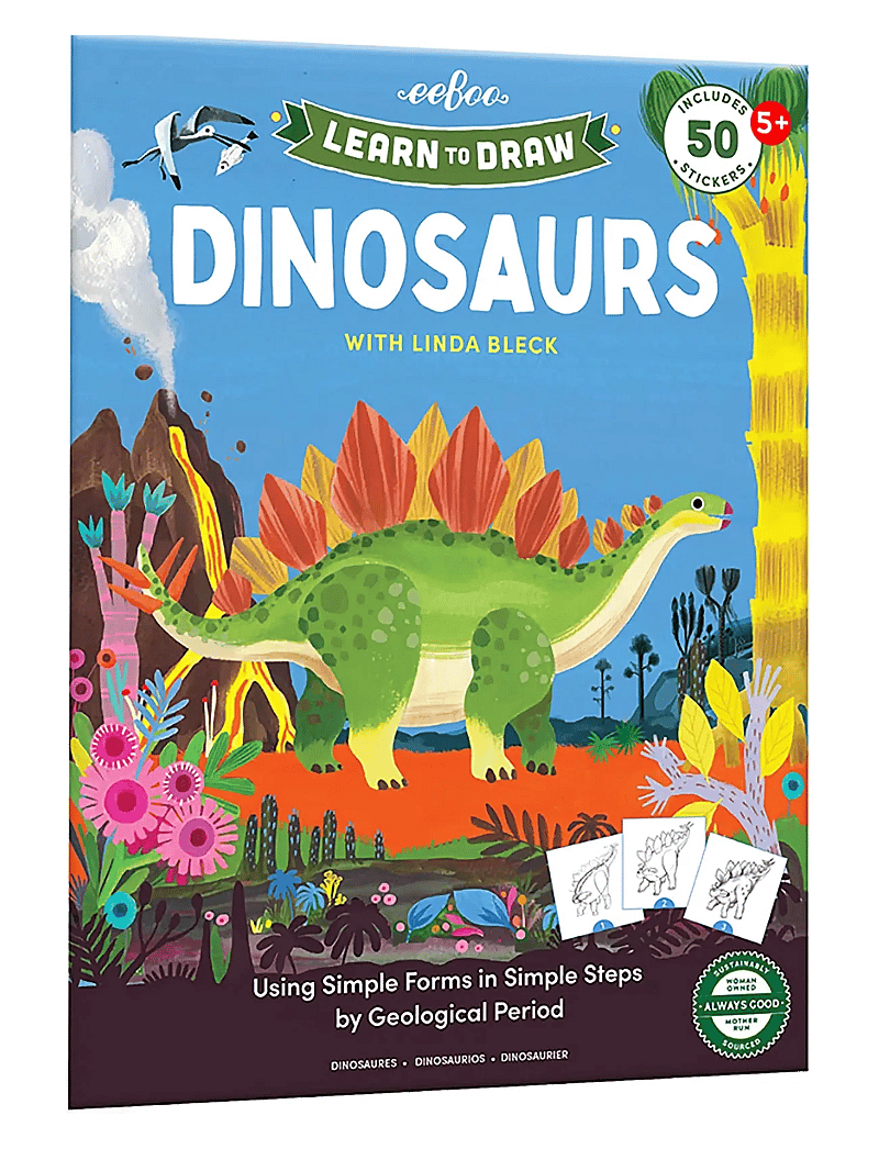 Eeboo - Learn to Draw - Dinosaurs - mal- & bastelbücher - multi - 0