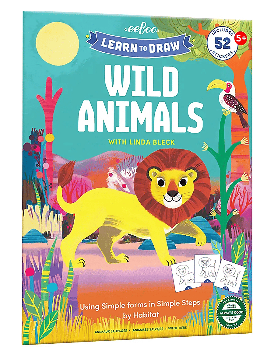Eeboo - Learn to Draw - Wild Animals - mal- & bastelbücher - multi - 0
