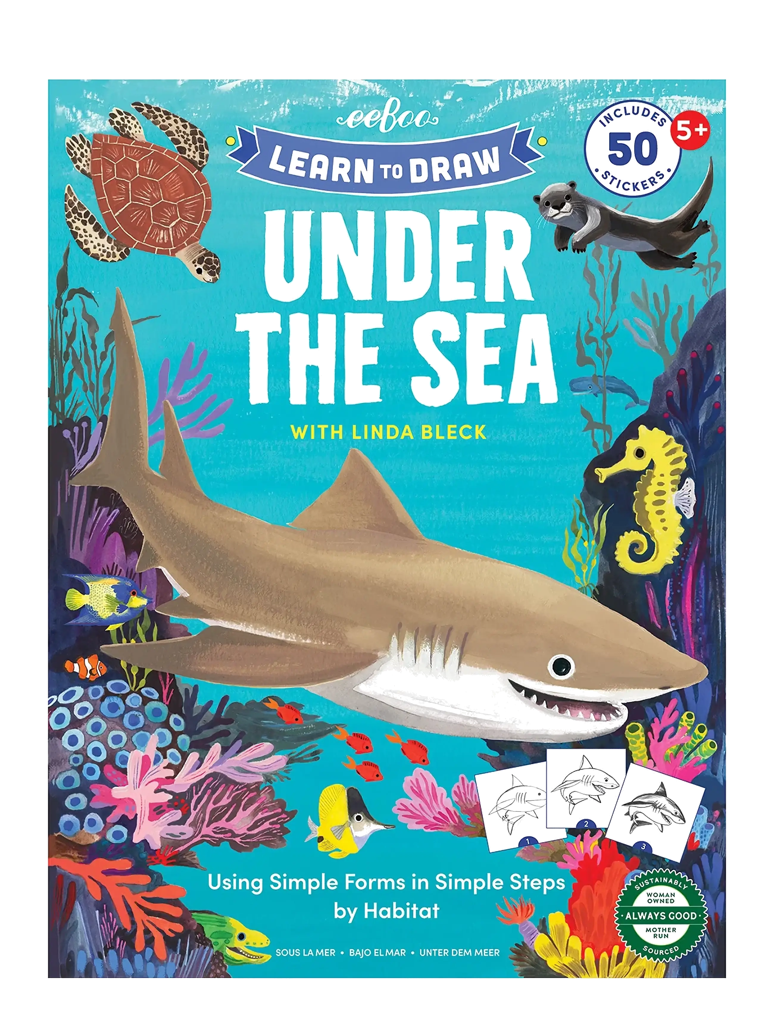 EEBOO Learn To Draw - Under The Sea Patterned - One Size - Kinder