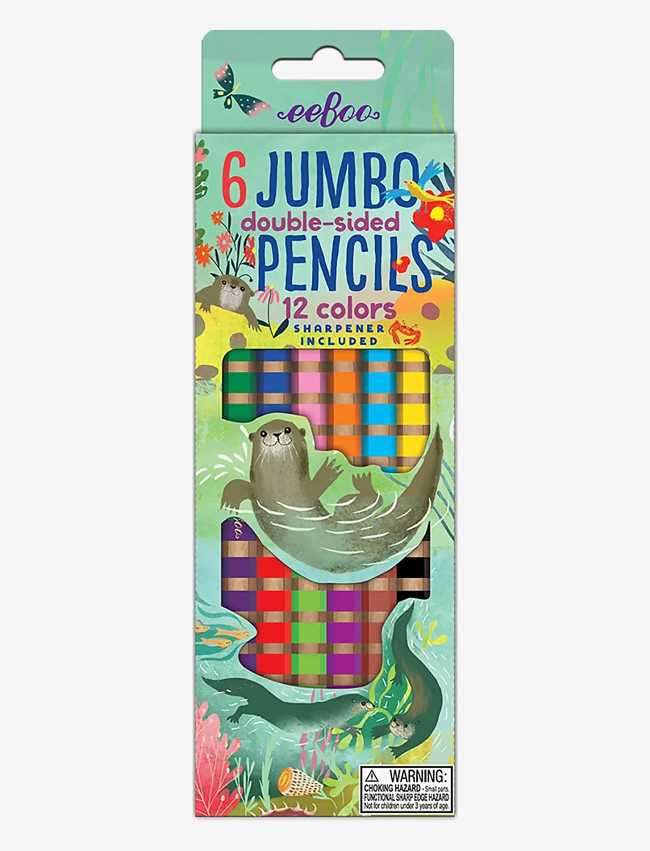 Eeboo - 6 Double-sided JUMBO Pencils - bleistifte - multi - 1