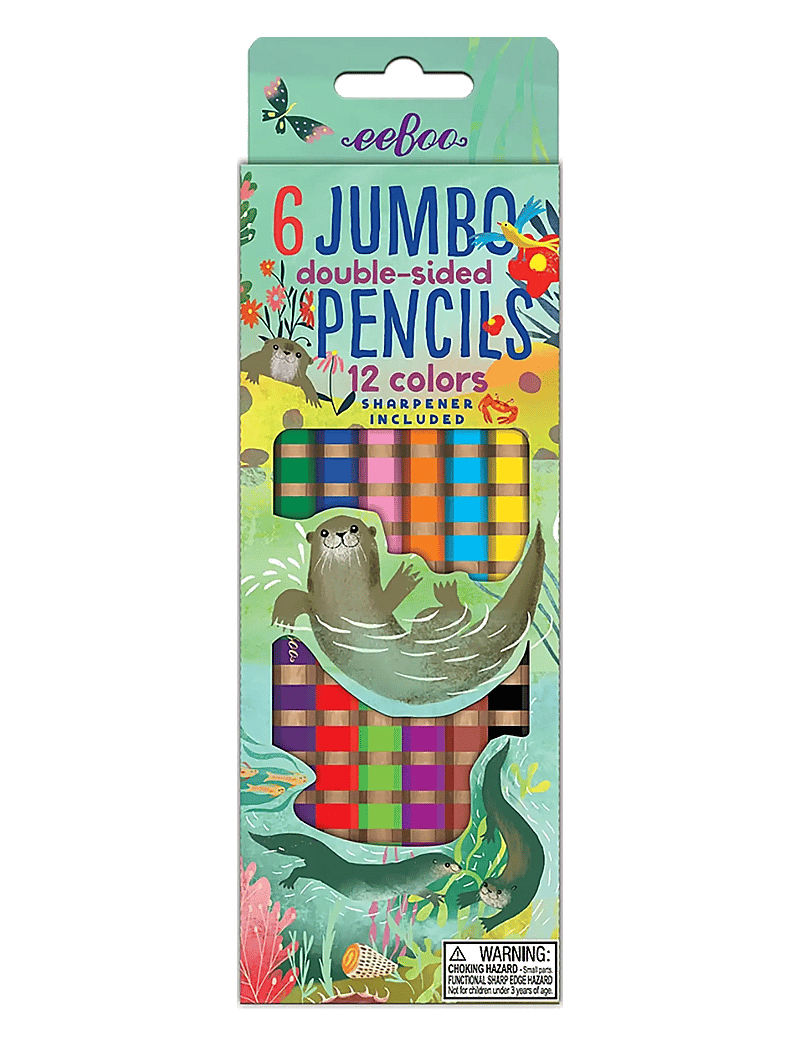 Eeboo - 6 Double-sided JUMBO Pencils - pliiatsid - multi - 1