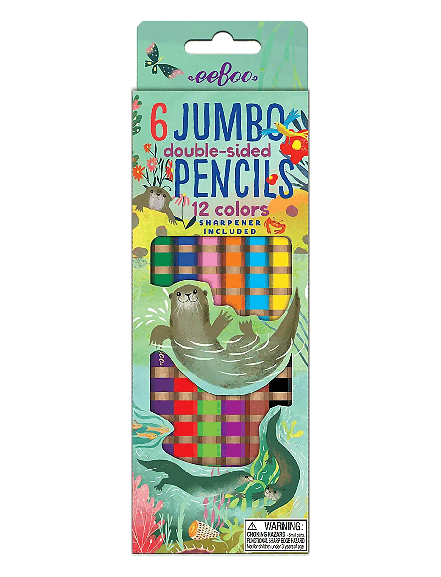 Eeboo - 6 Double-sided JUMBO Pencils - bleistifte - multi - 1