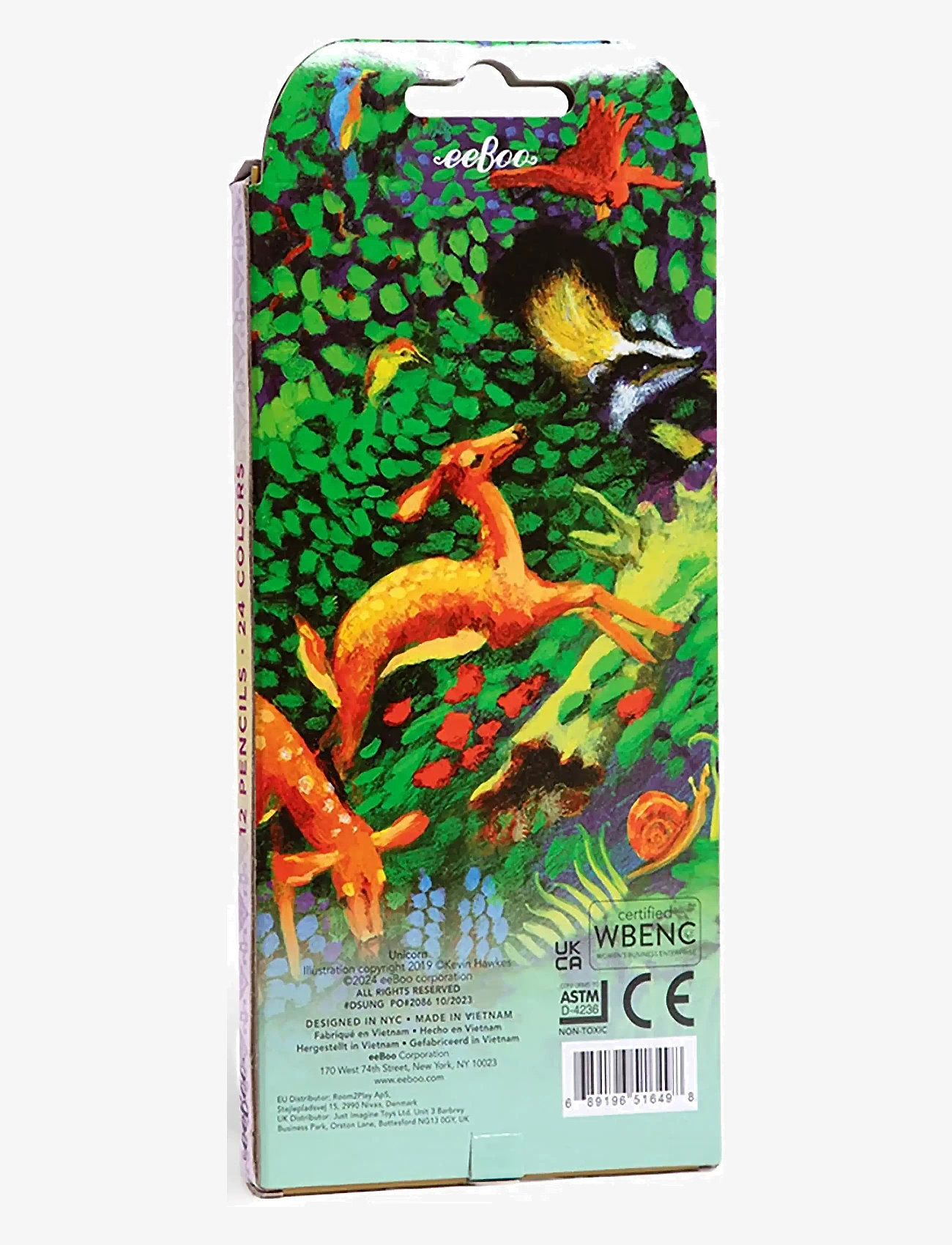 Eeboo - 12 Colour Pencils - Double Sided Neon Metallic - Unicorn Garden - värvipliiatsid - multi - 1