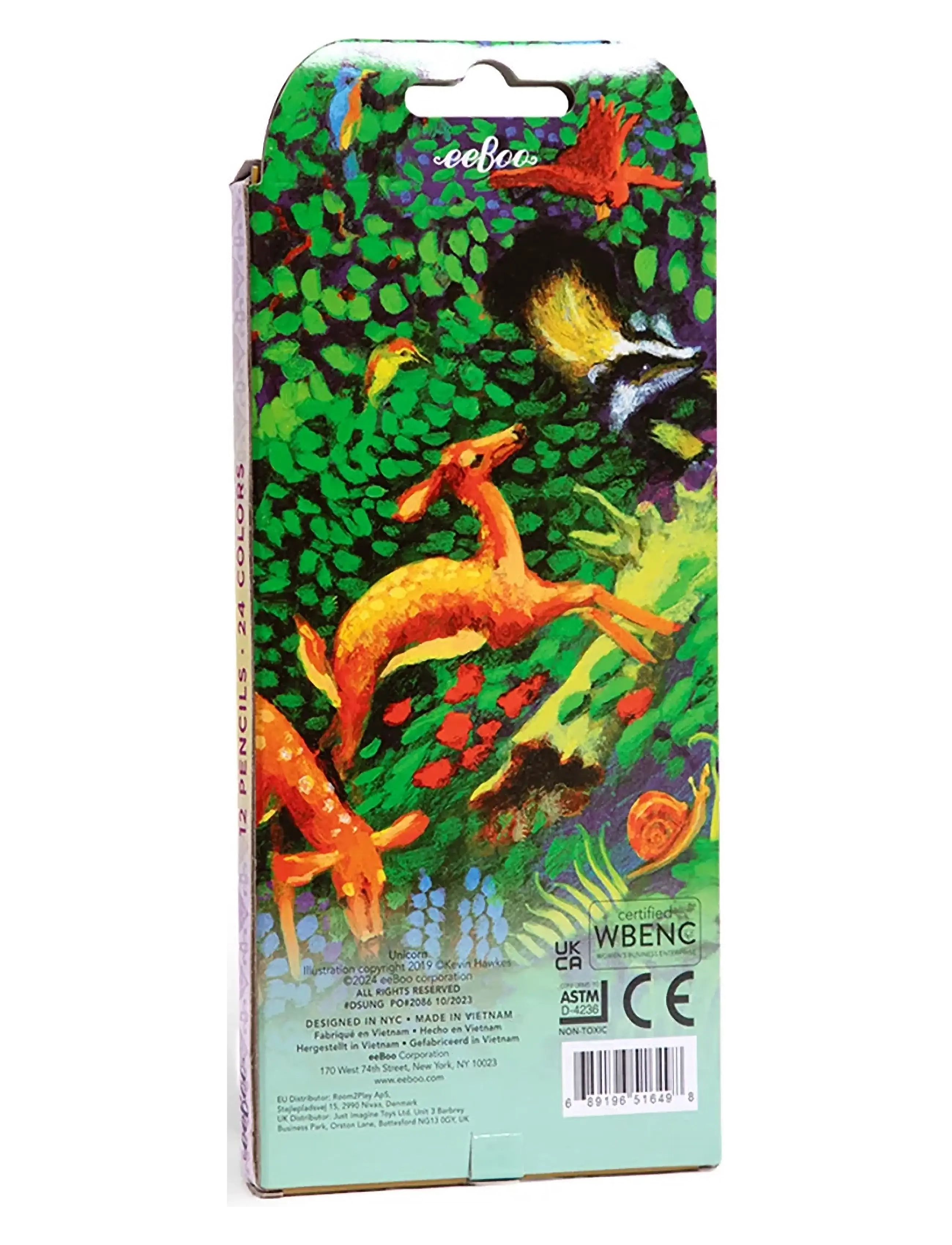 Eeboo - 12 Colour Pencils - Double Sided Neon Metallic - Unicorn Garden - bleistifte - multi - 2