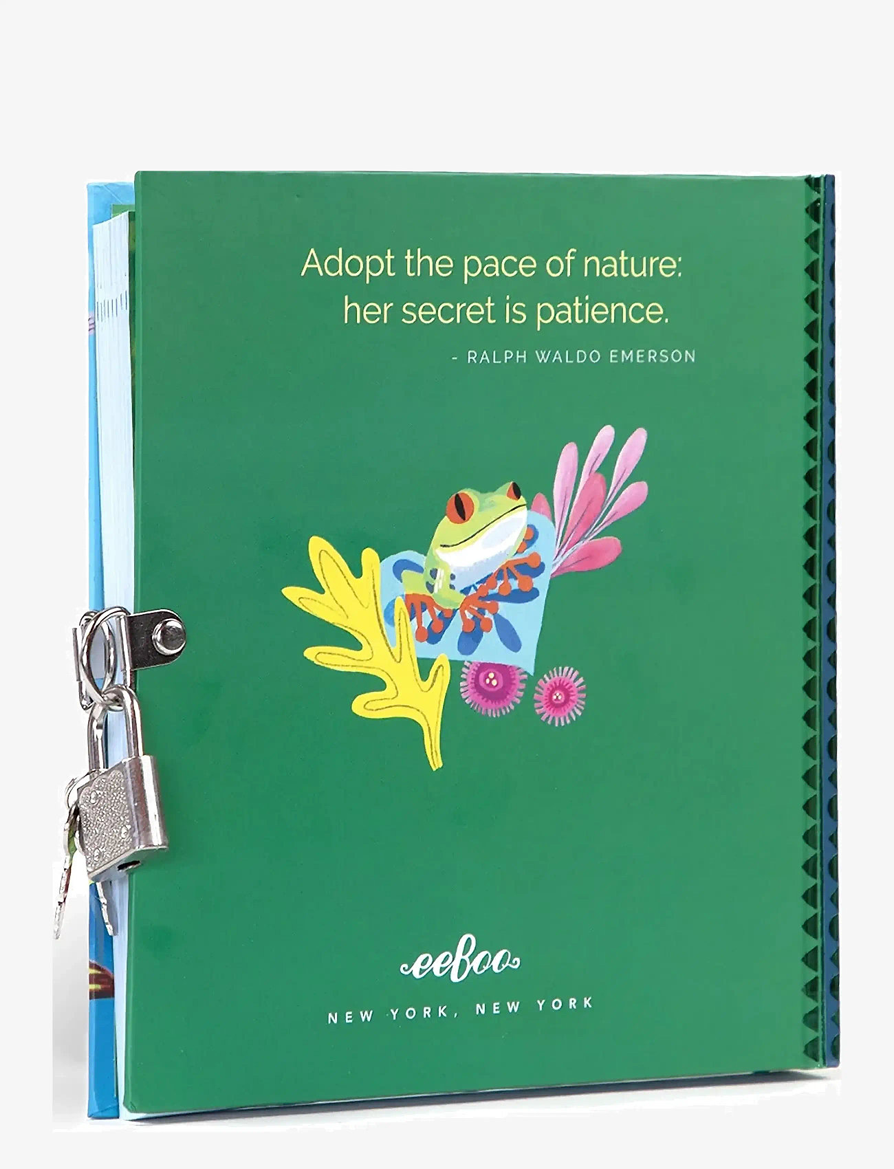 Eeboo - Diary with Lock - Rainforest - värvimis- & käsitööraamatud - multi - 2