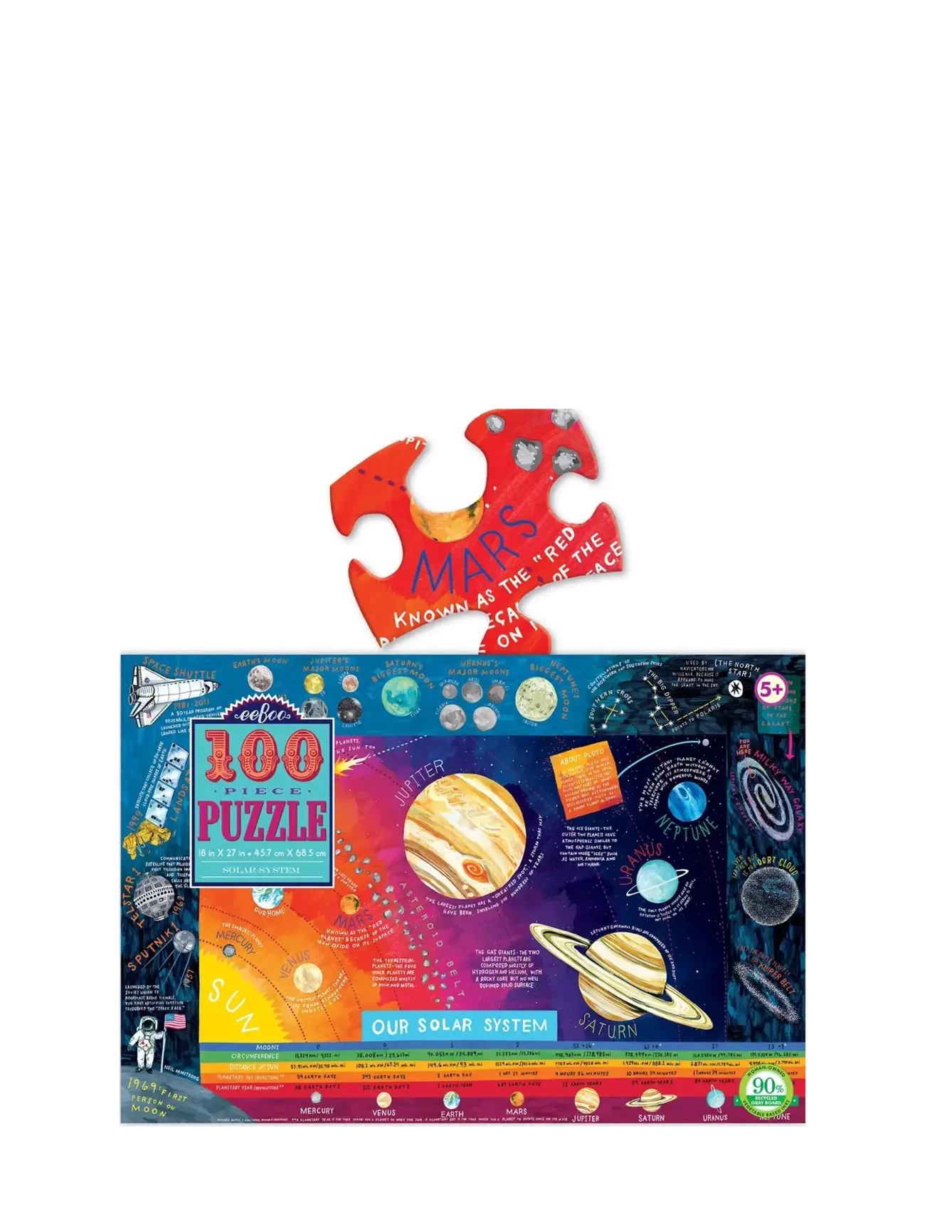 Eeboo - Solar System 100 Pc Puzzle - classic puzzles - multi - 1