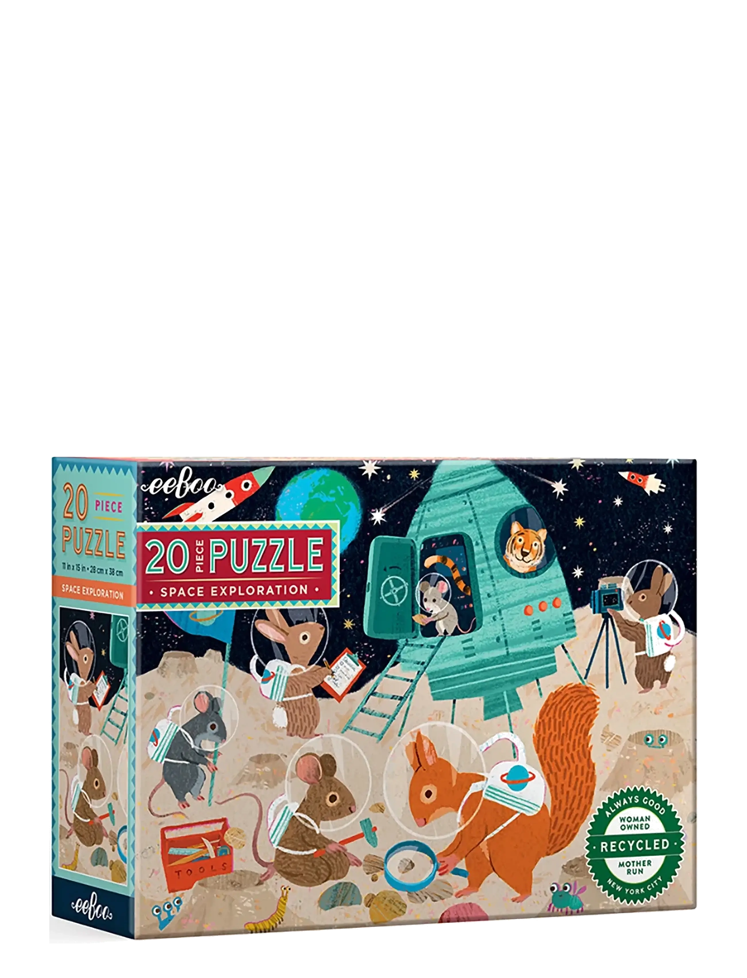 Eeboo Puzzle 20 pcs - Space Exploration - 4 for 3 - MULTI / multi