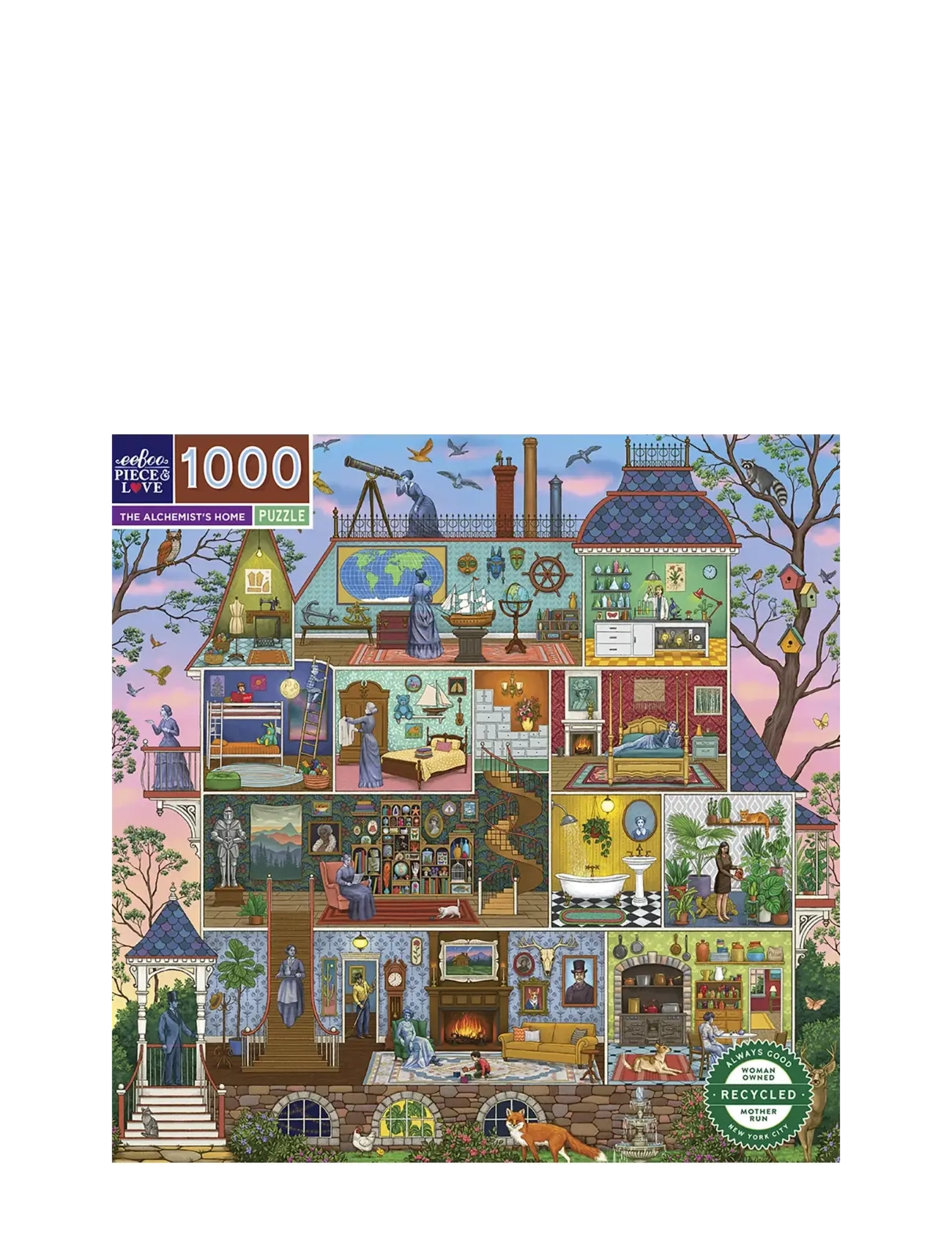 Eeboo Puzzle 1000 pcs - The Alchemist's Home - 4 for 3 - MULTI / multi