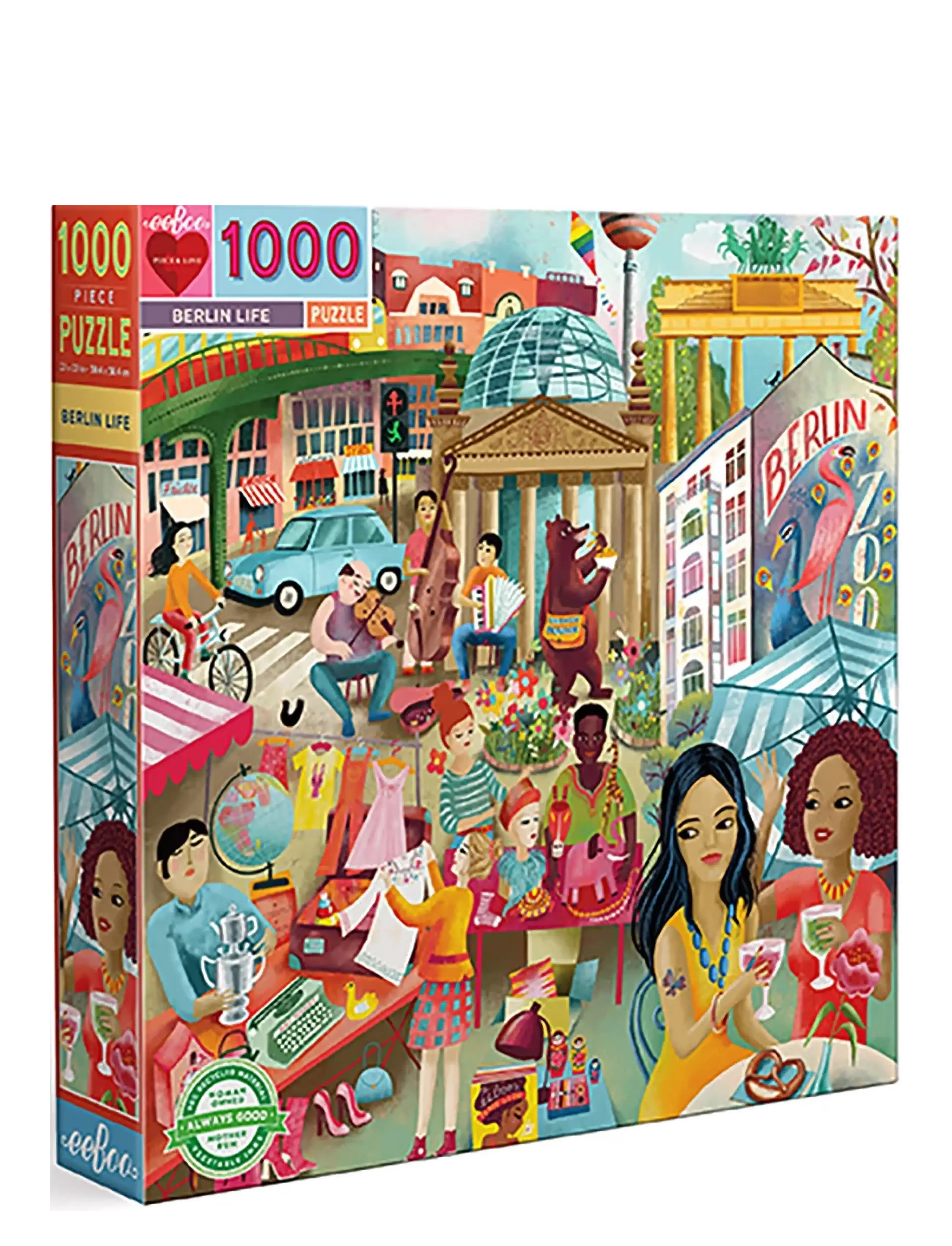 Eeboo - Puzzle 1000 pcs - Berlin Life - klasiskās puzles - multi - 1