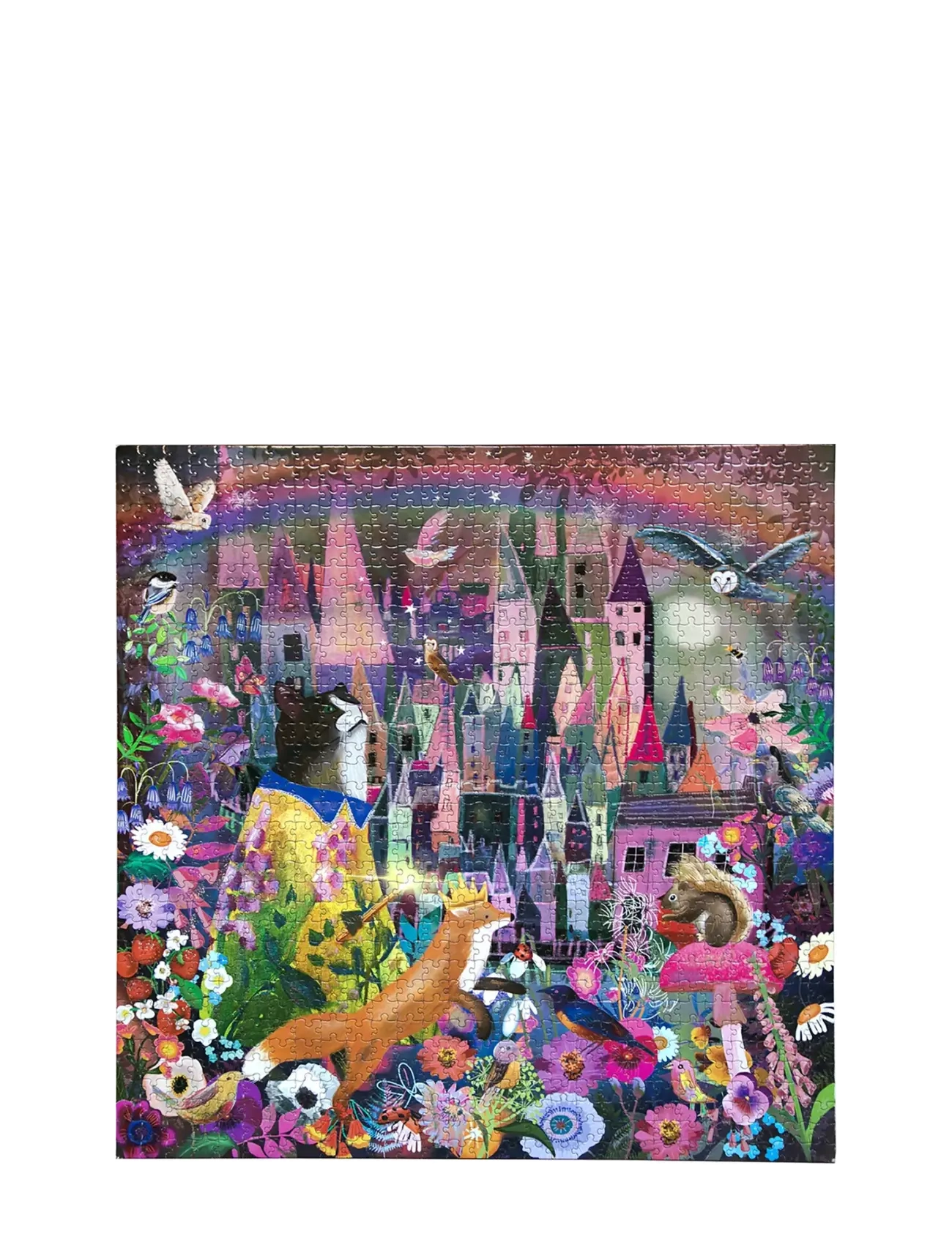 Eeboo Puzzle 1000 Pcs Cat And Castle, Børn, Classic Puslespil, Multi/mønstret, Str: ONE SIZE