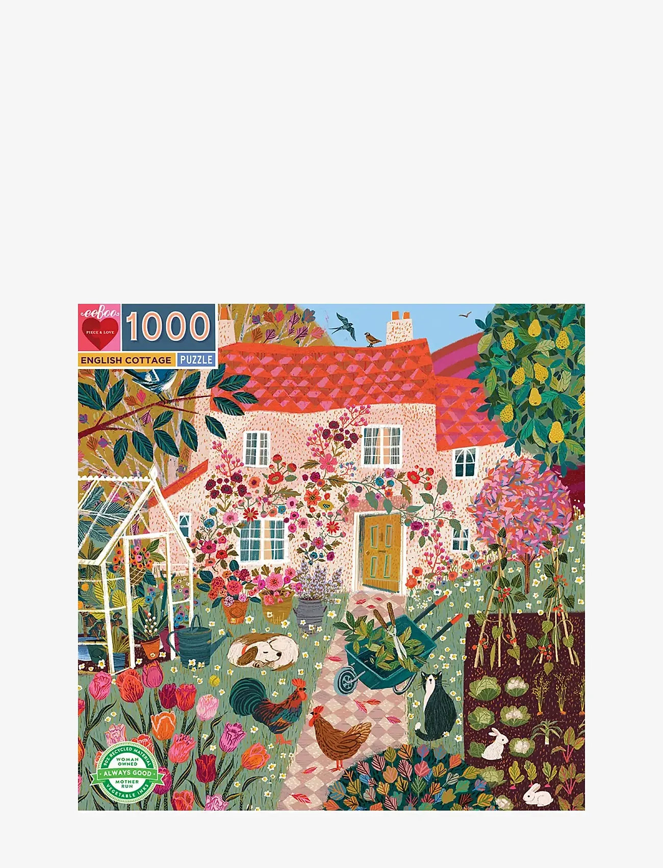 Eeboo - Puzzle 1000 pcs - English Cottage - multi - 0