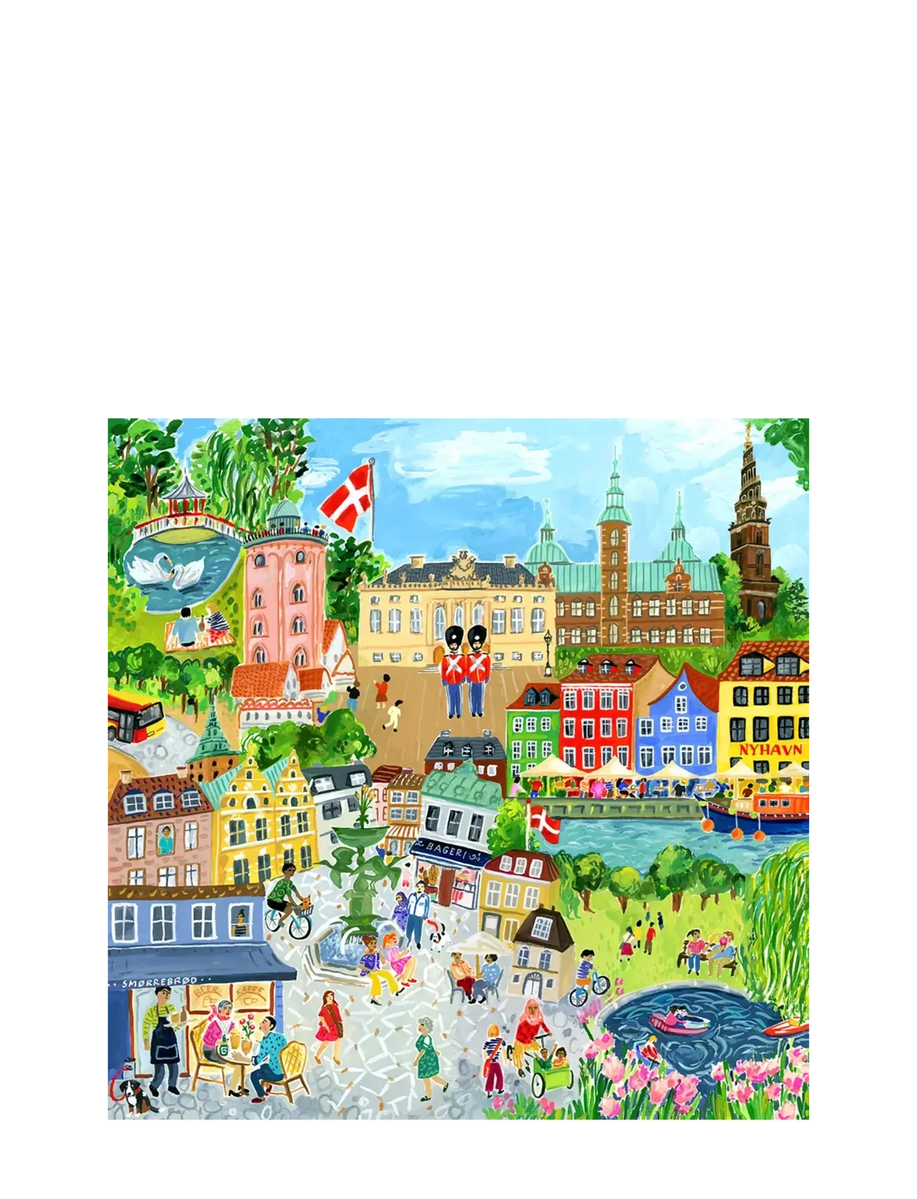 Eeboo Puzzle 1000 pcs - Copenhagen - 4 for 3 - MULTI / multi