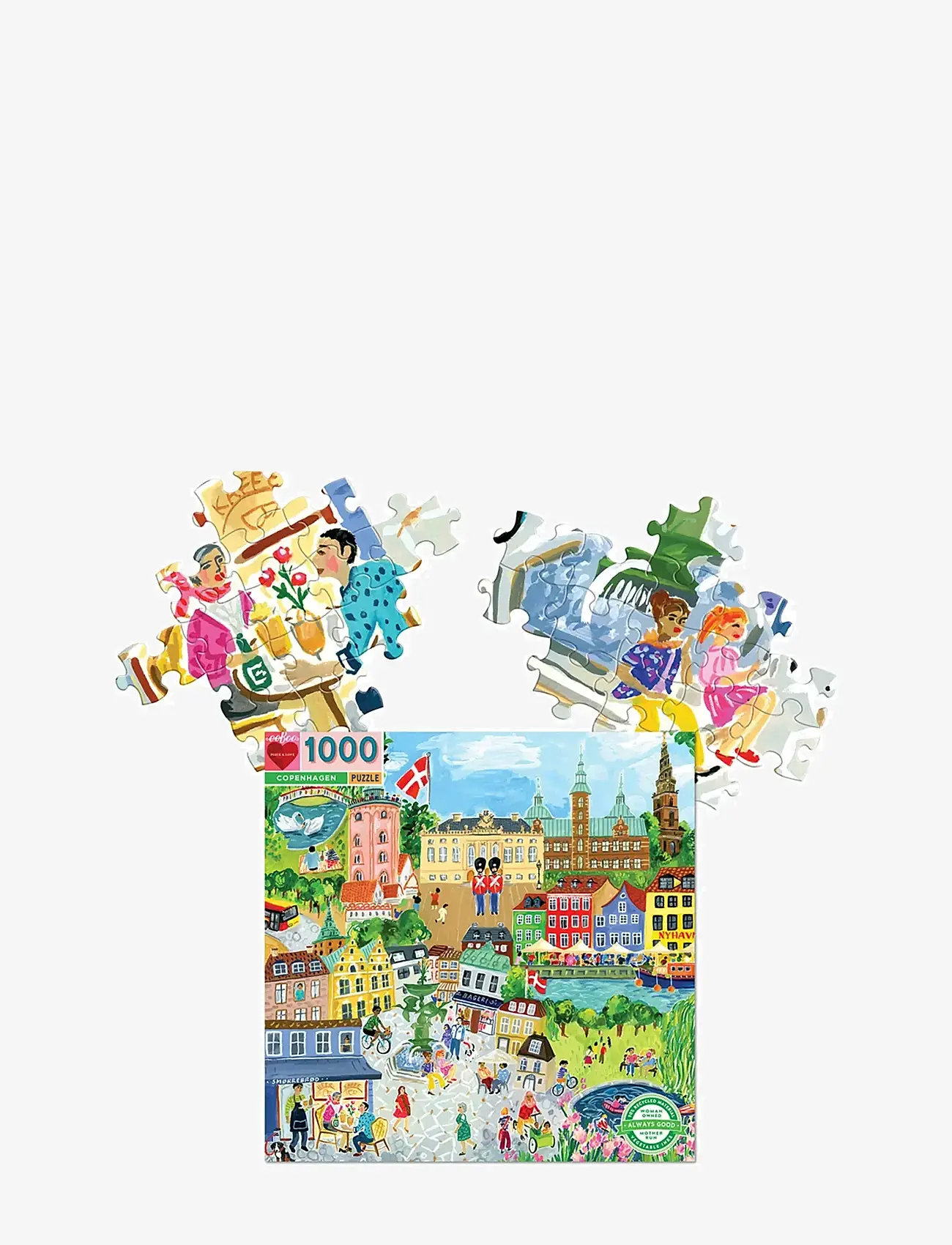 Eeboo - Puzzle 1000 pcs - Copenhagen - klassikalised pusled - multi - 1
