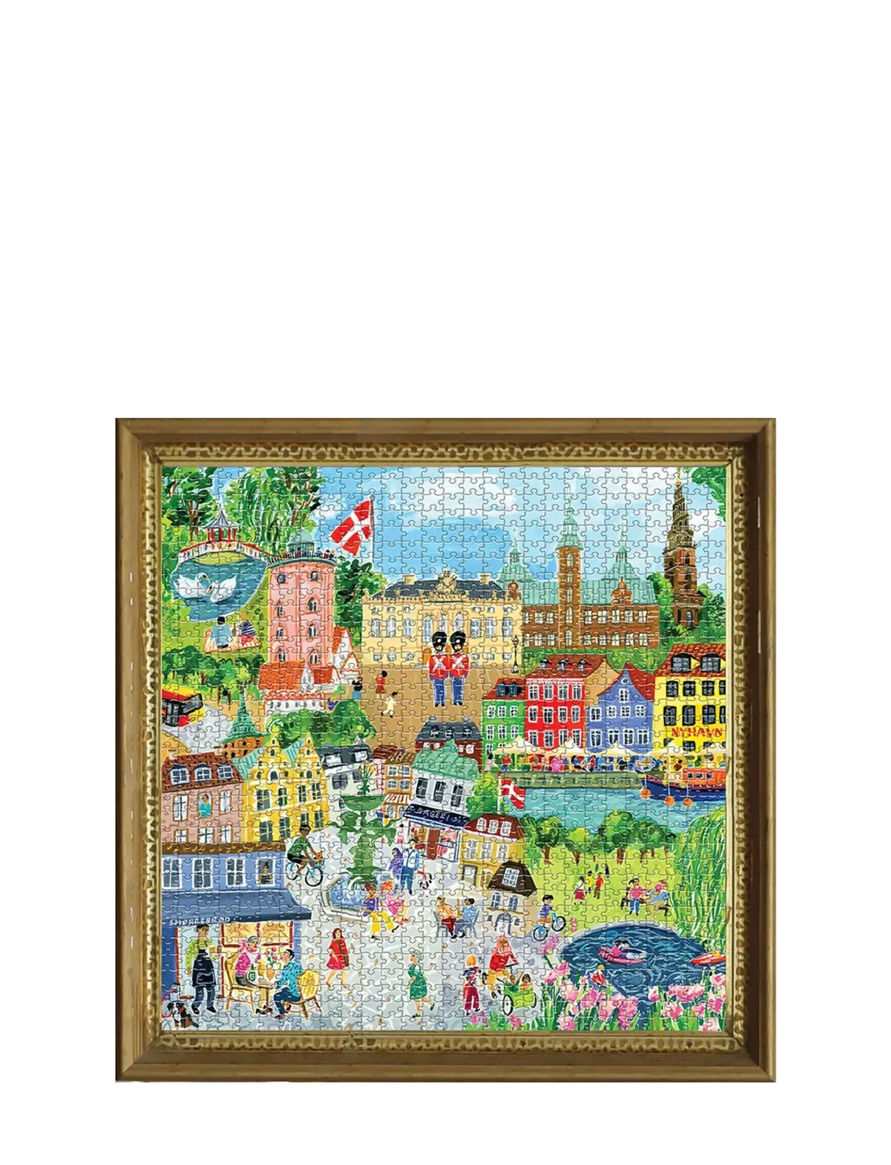 Eeboo - Puzzle 1000 pcs - Copenhagen - klassísk púsl - multi - 2