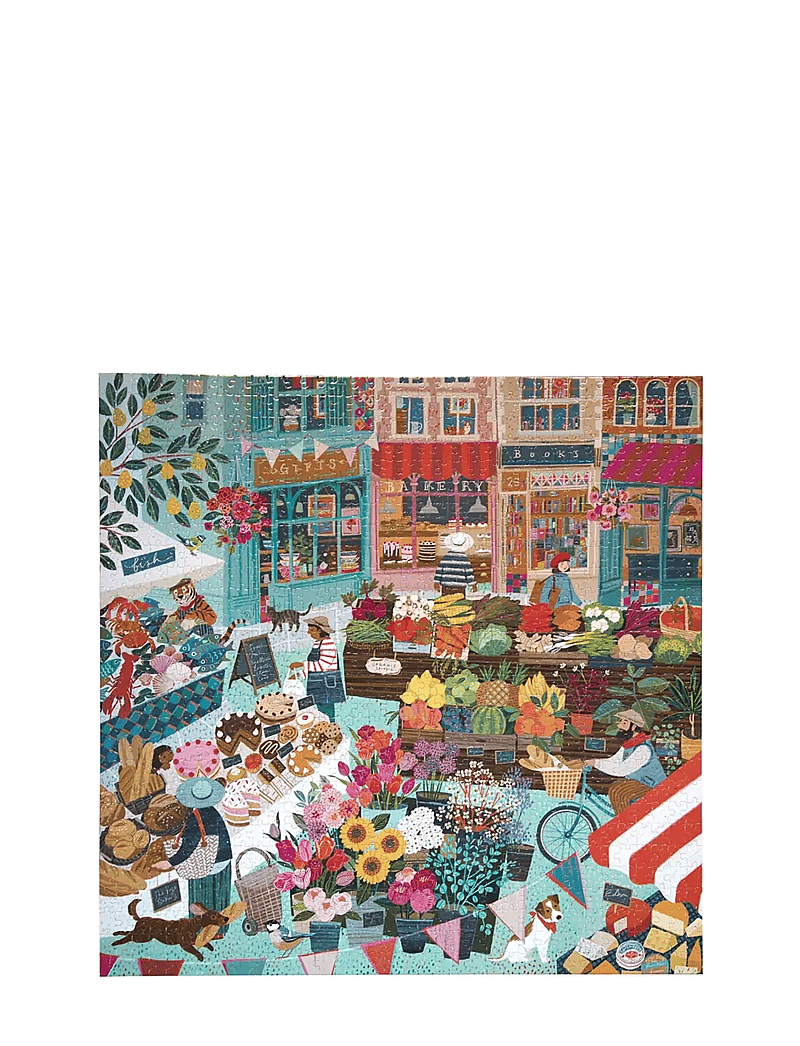Eeboo - Puzzle 1000 pcs - English Green Market - klassische puzzles - multi - 0