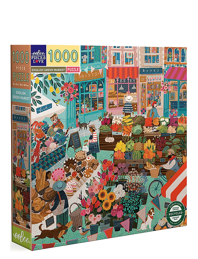 Eeboo - Puzzle 1000 pcs - English Green Market - klassische puzzles - multi - 1