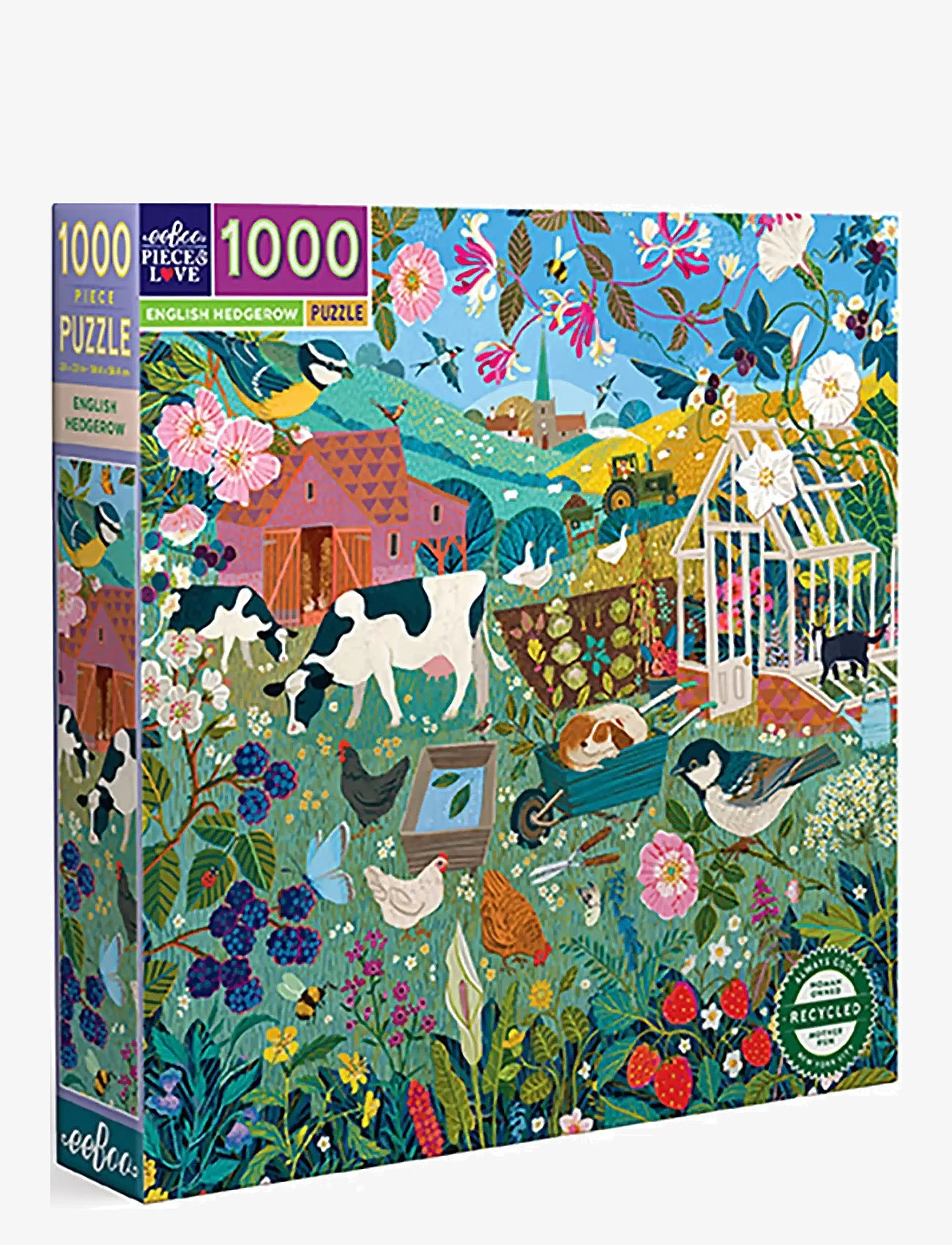 Eeboo - Puzzle 1000 pcs - English Hedgerow - klassikalised pusled - multi - 2
