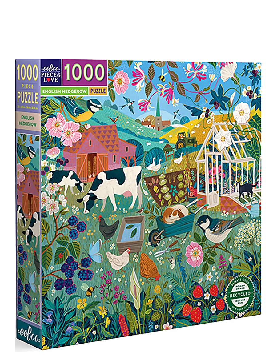Eeboo - Puzzle 1000 pcs - English Hedgerow - klassische puzzles - multi - 2