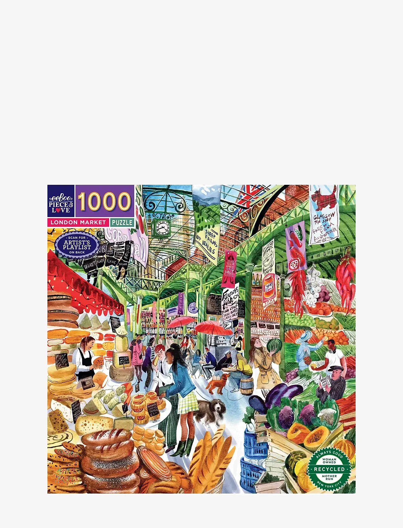 Eeboo - Puzzle 1000 pcs - London Market - classic puzzles - multi - 1