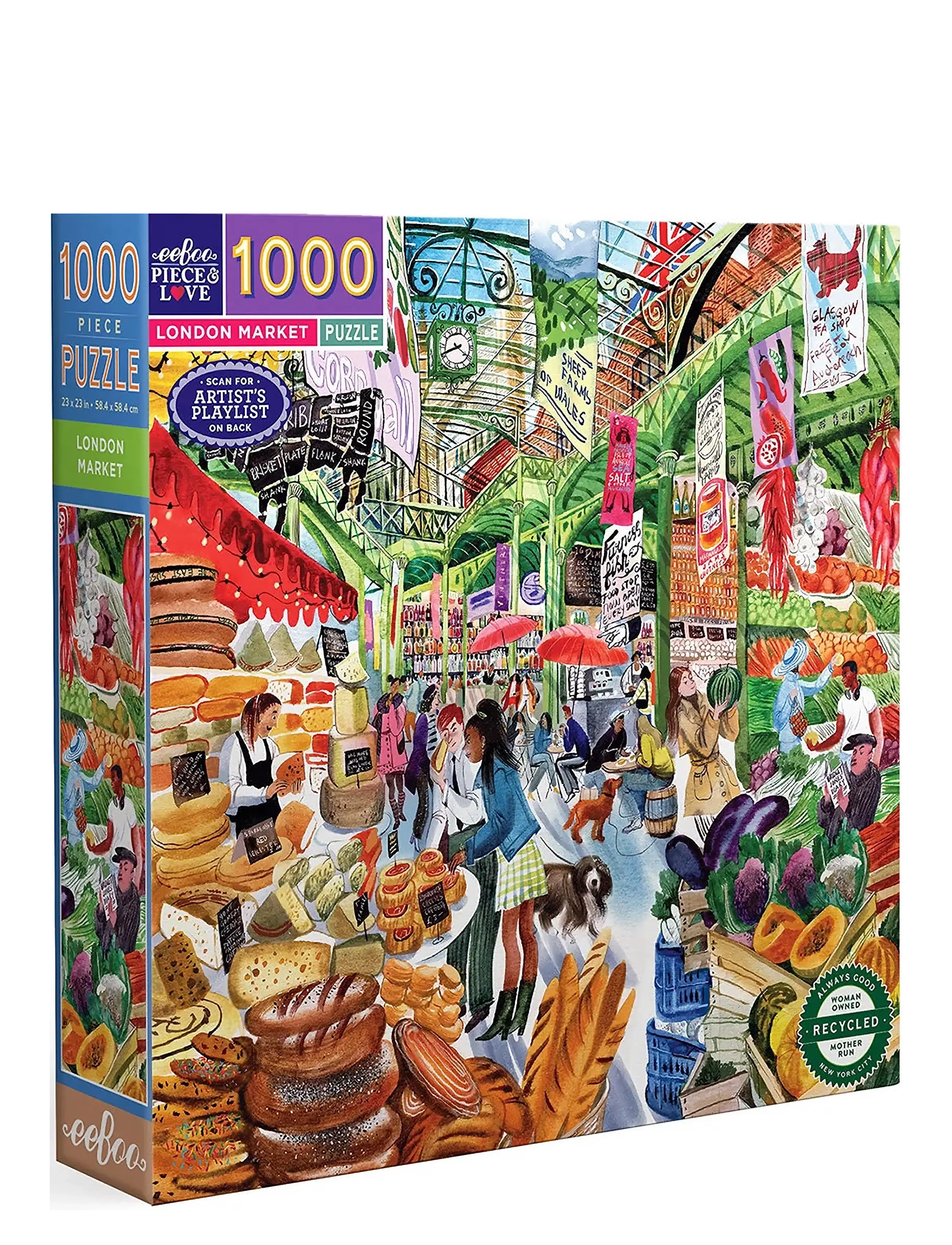 Eeboo - Puzzle 1000 pcs - London Market - klassiske puslespill - multi - 2
