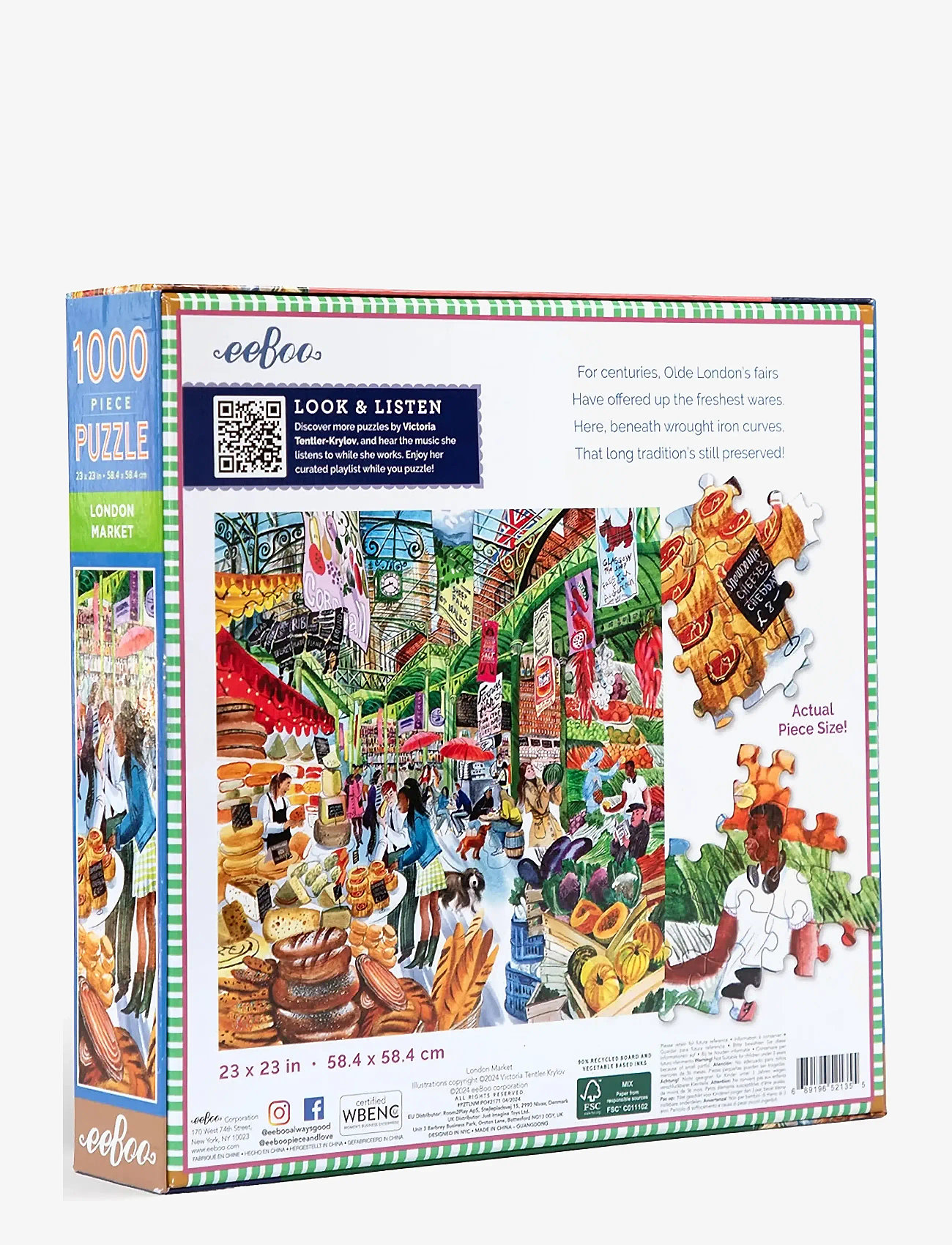 Eeboo - Puzzle 1000 pcs - London Market - classic puzzles - multi - 3