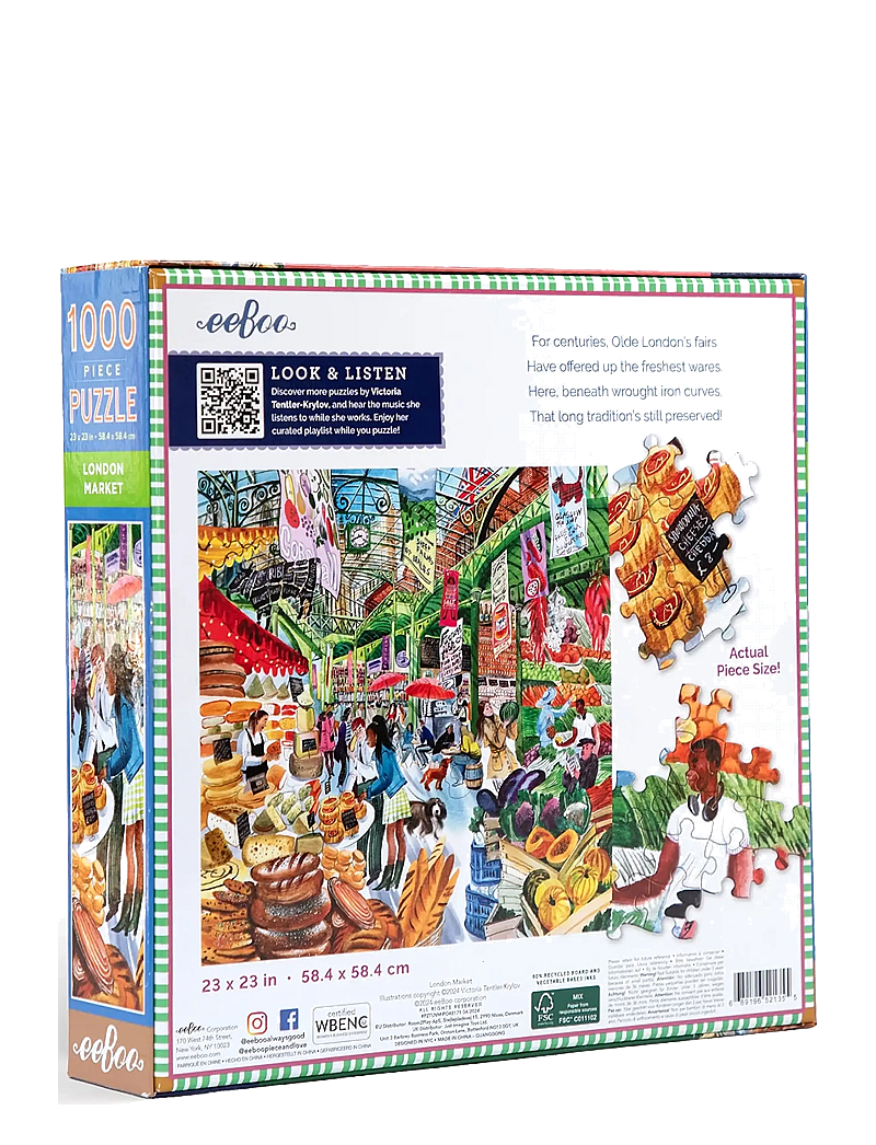 Eeboo - Puzzle 1000 pcs - London Market - klassikalised pusled - multi - 3