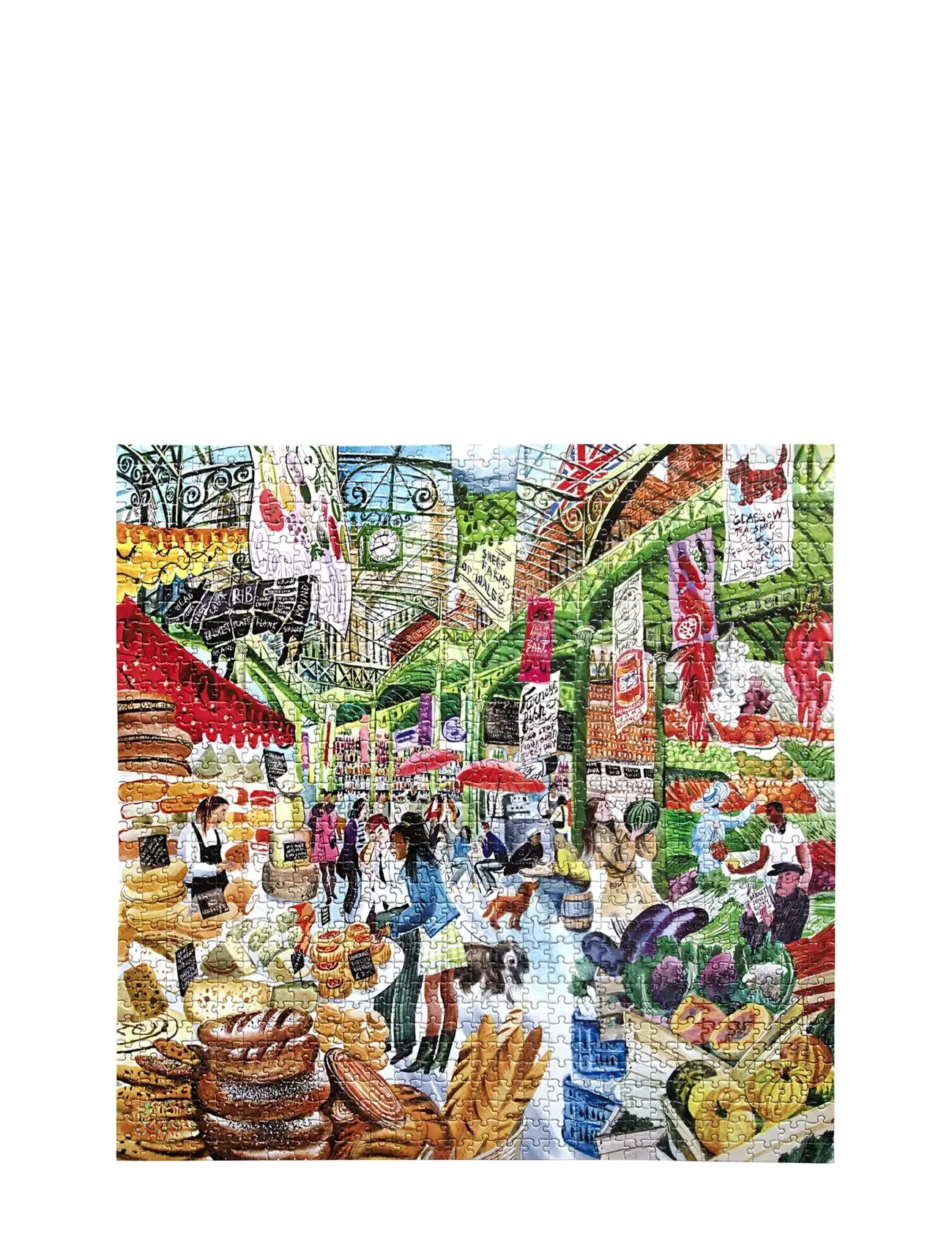 Eeboo - Puzzle 1000 pcs - London Market - klassiske puslespill - multi - 4