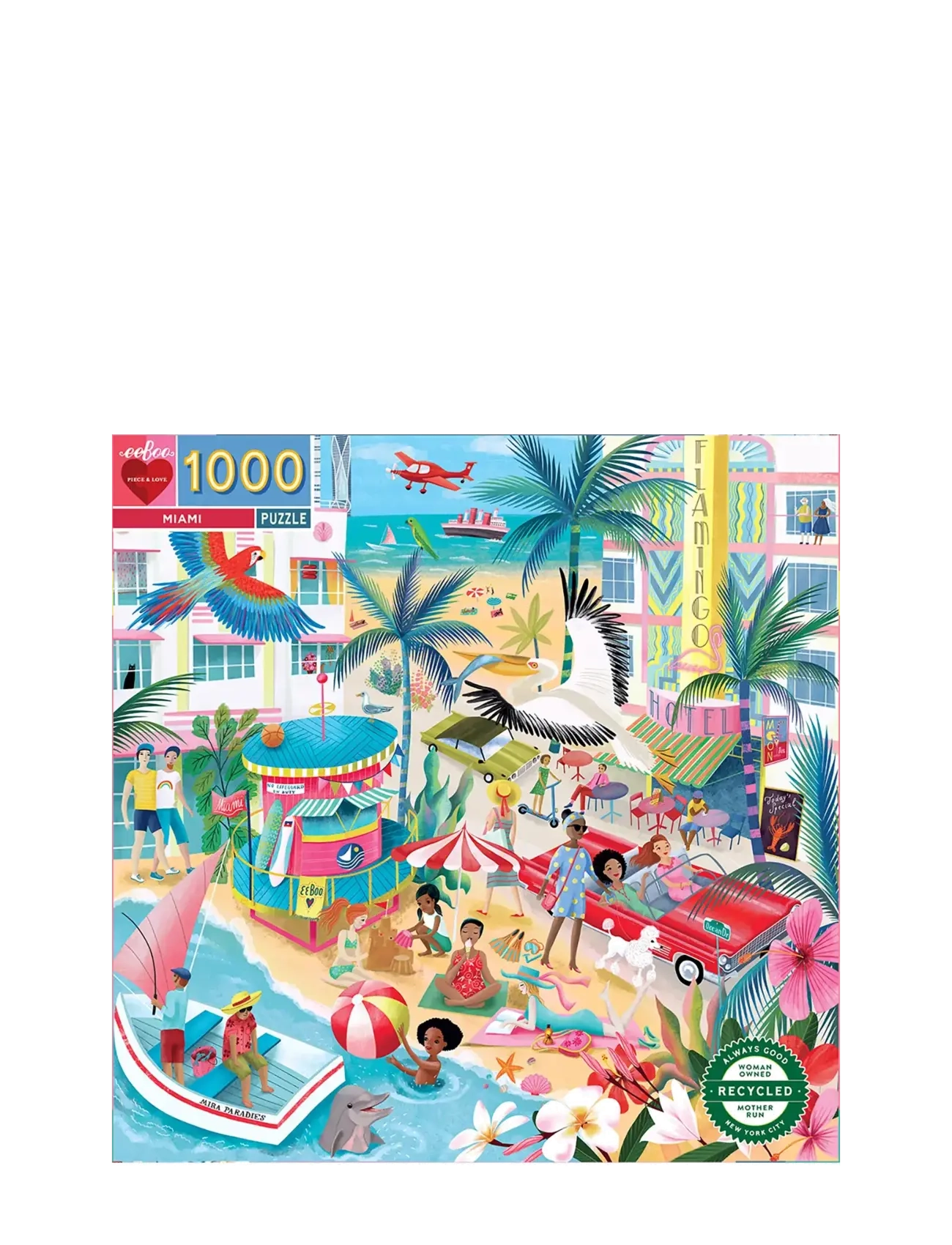Eeboo Puzzle 1000 pcs - Miami - 4 for 3 - MULTI / multi