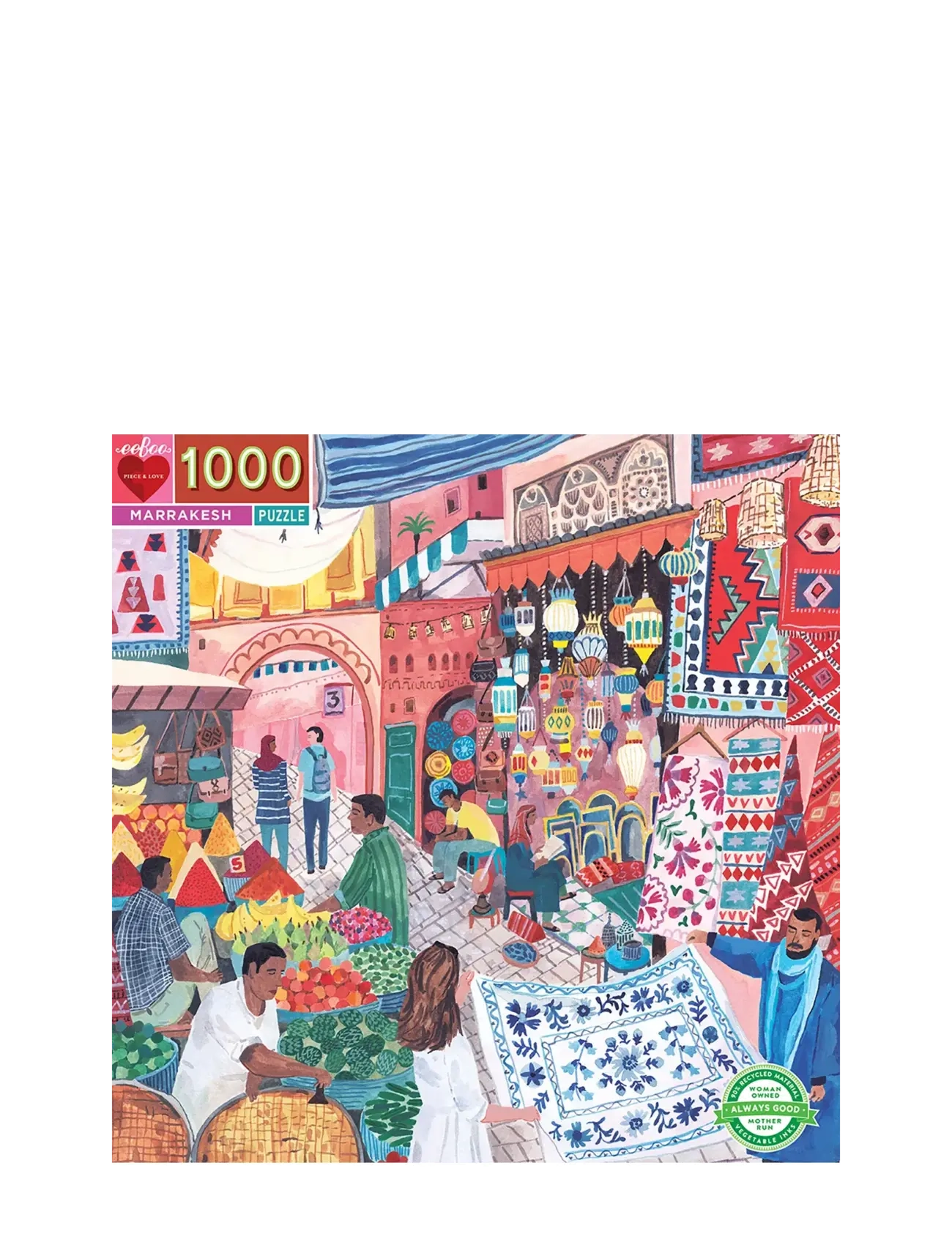 Eeboo Puzzle 1000 pcs - Marrakesh - 4 for 3 - MULTI / multi