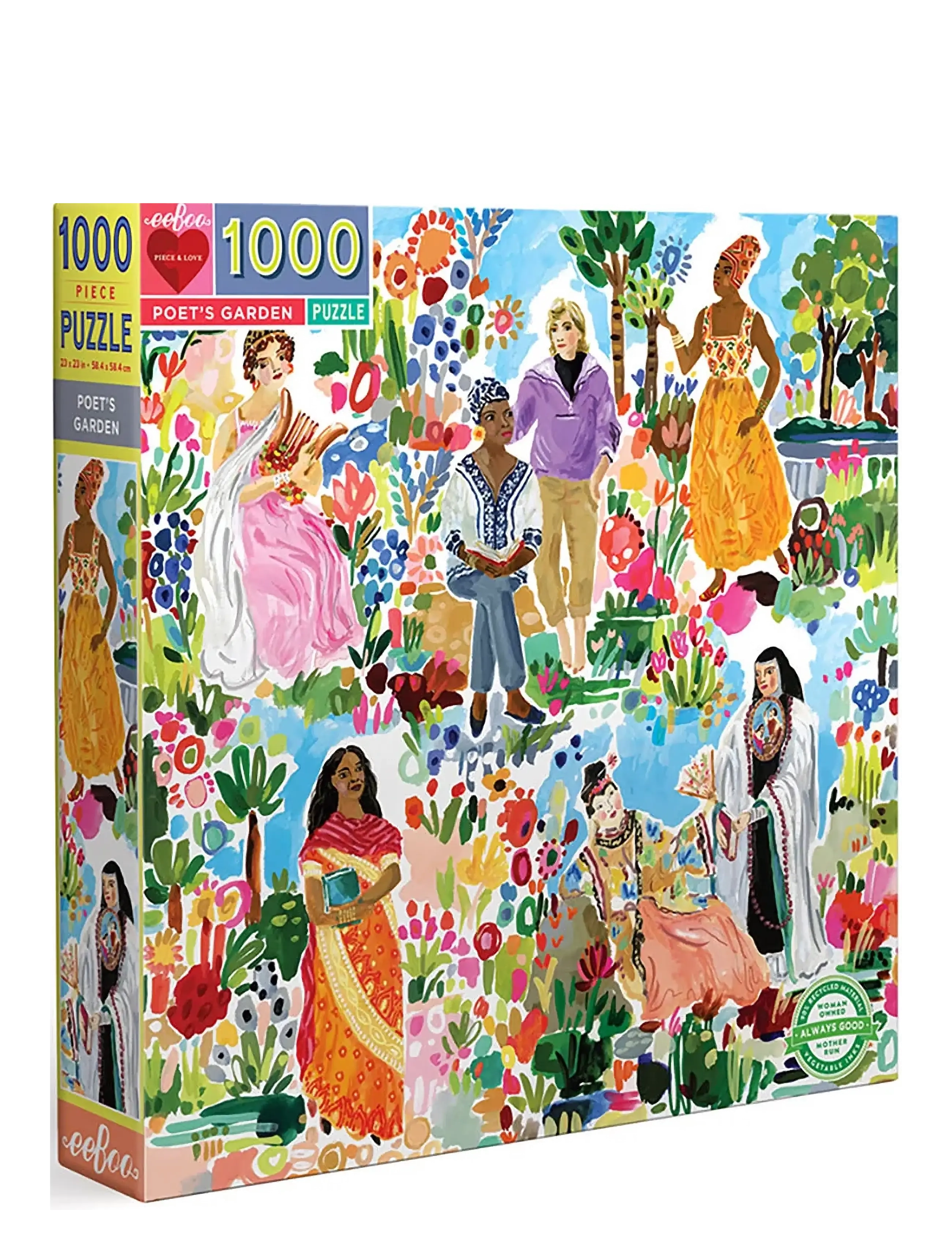 Eeboo - Puzzle 1000 pcs - Poet's Garden - classic puzzles - multi - 1