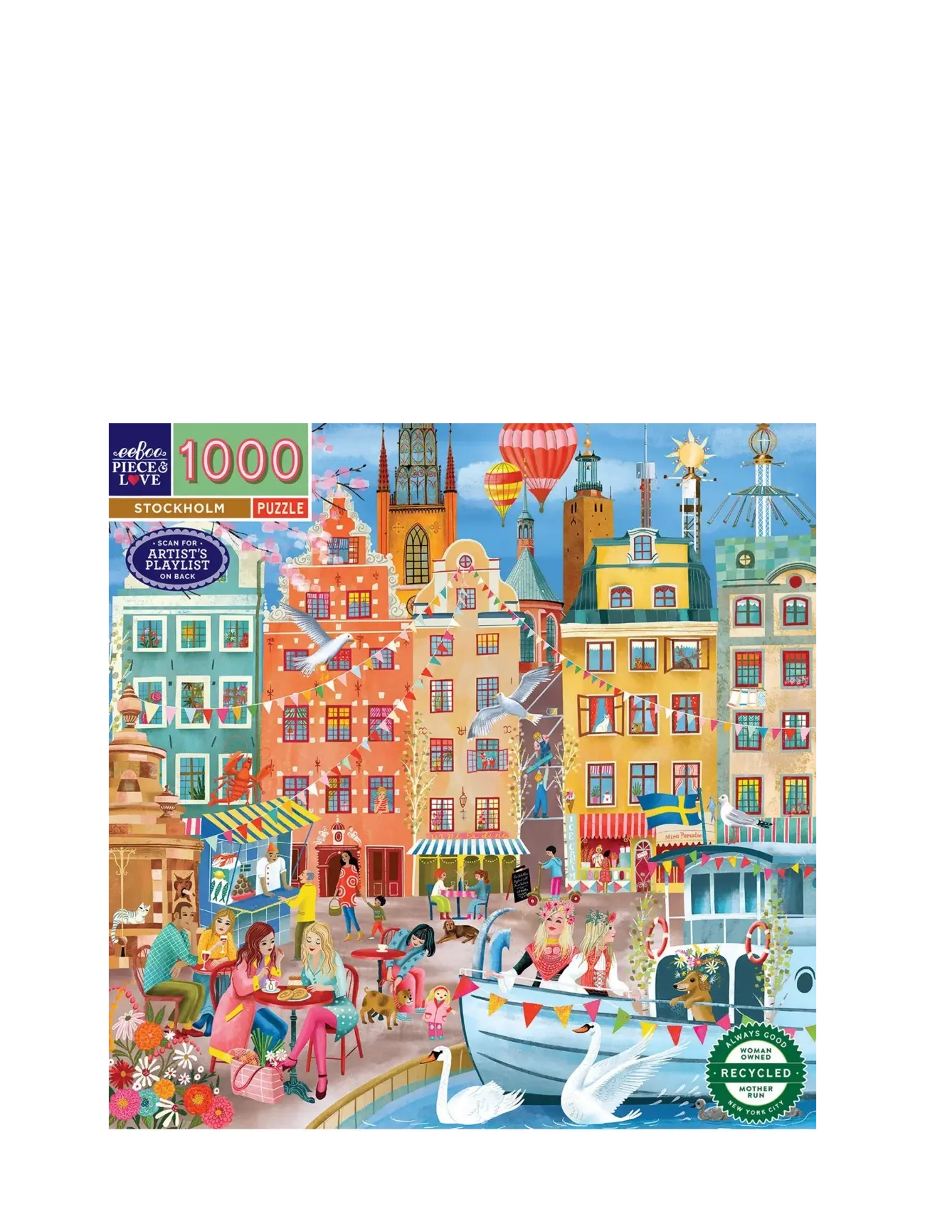 Eeboo - Puzzle 1000 pcs - Stockholm - multi - 1