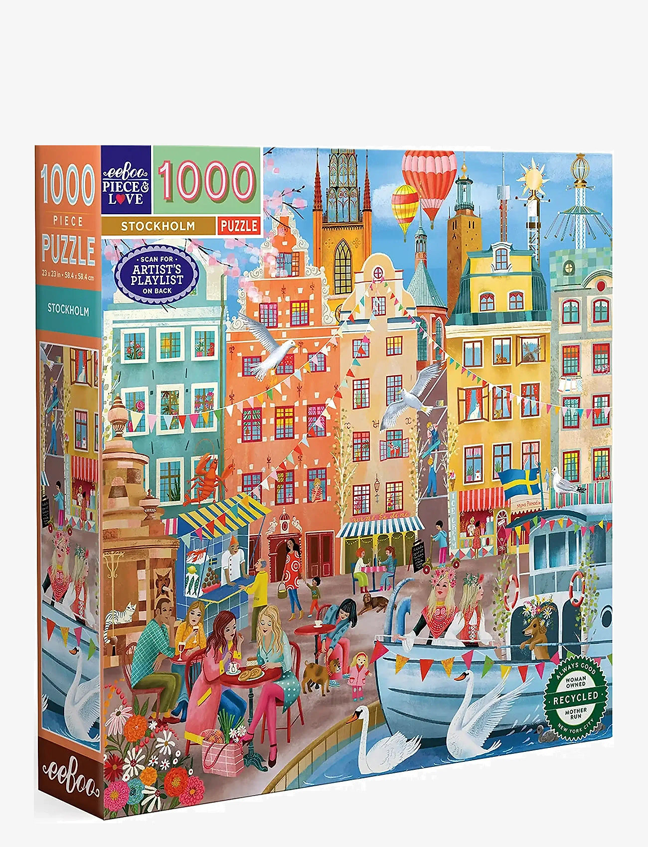 Eeboo - Puzzle 1000 pcs - Stockholm - multi - 2