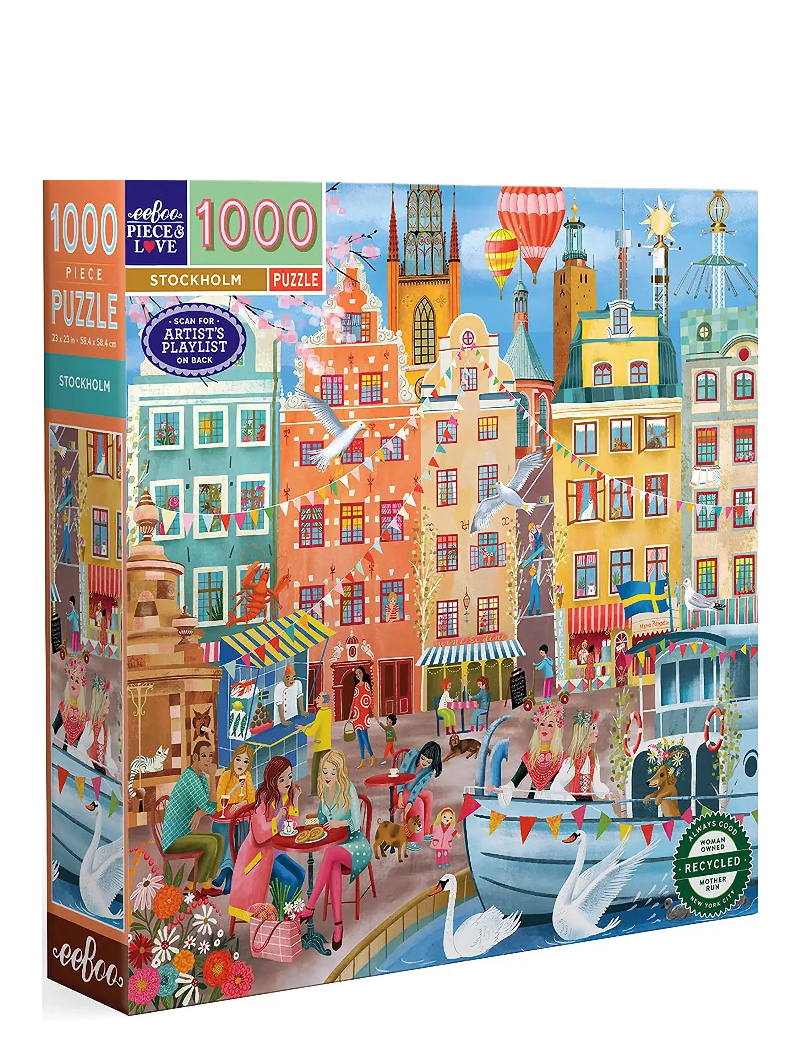 Eeboo - Puzzle 1000 pcs - Stockholm - multi - 2