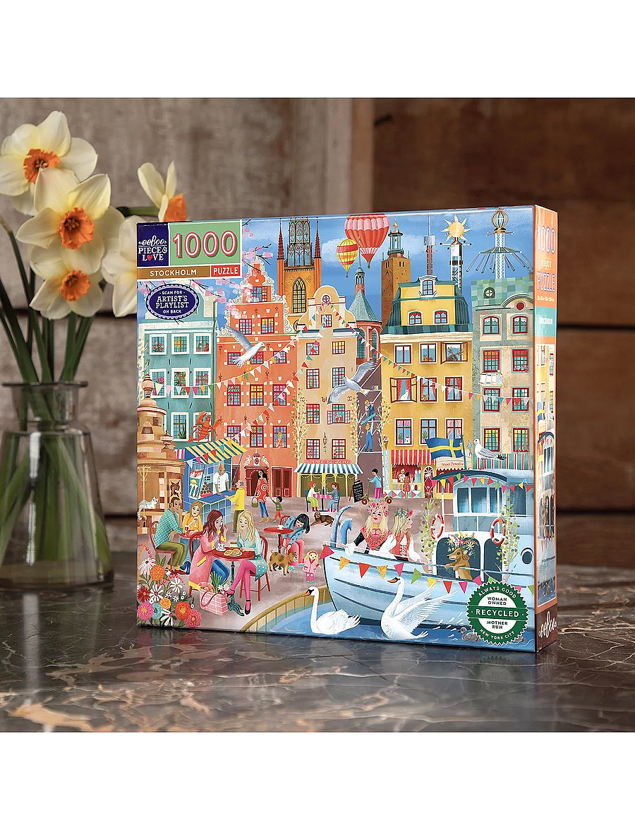 Eeboo - Puzzle 1000 pcs - Stockholm - multi - 0