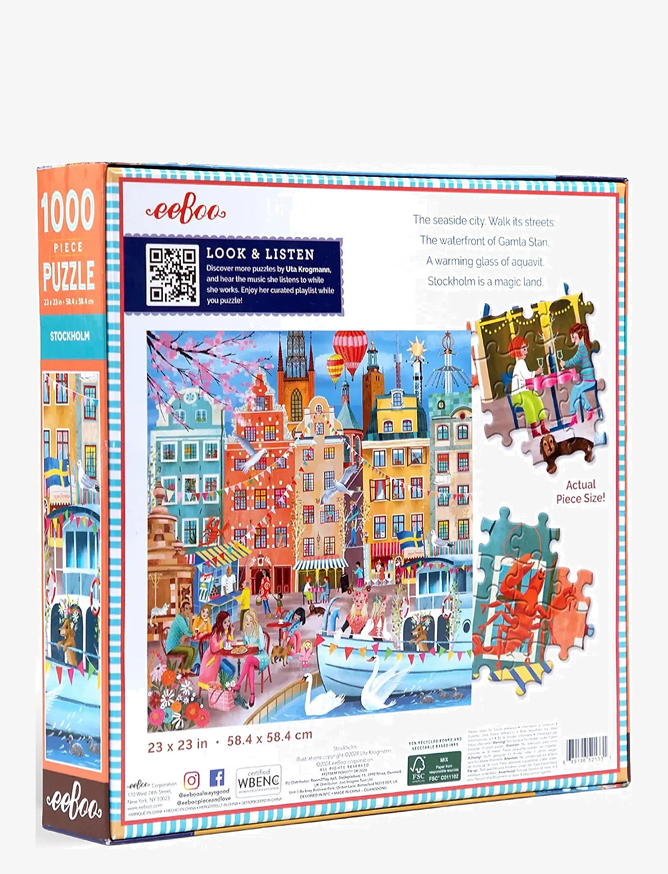 Eeboo - Puzzle 1000 pcs - Stockholm - multi - 3