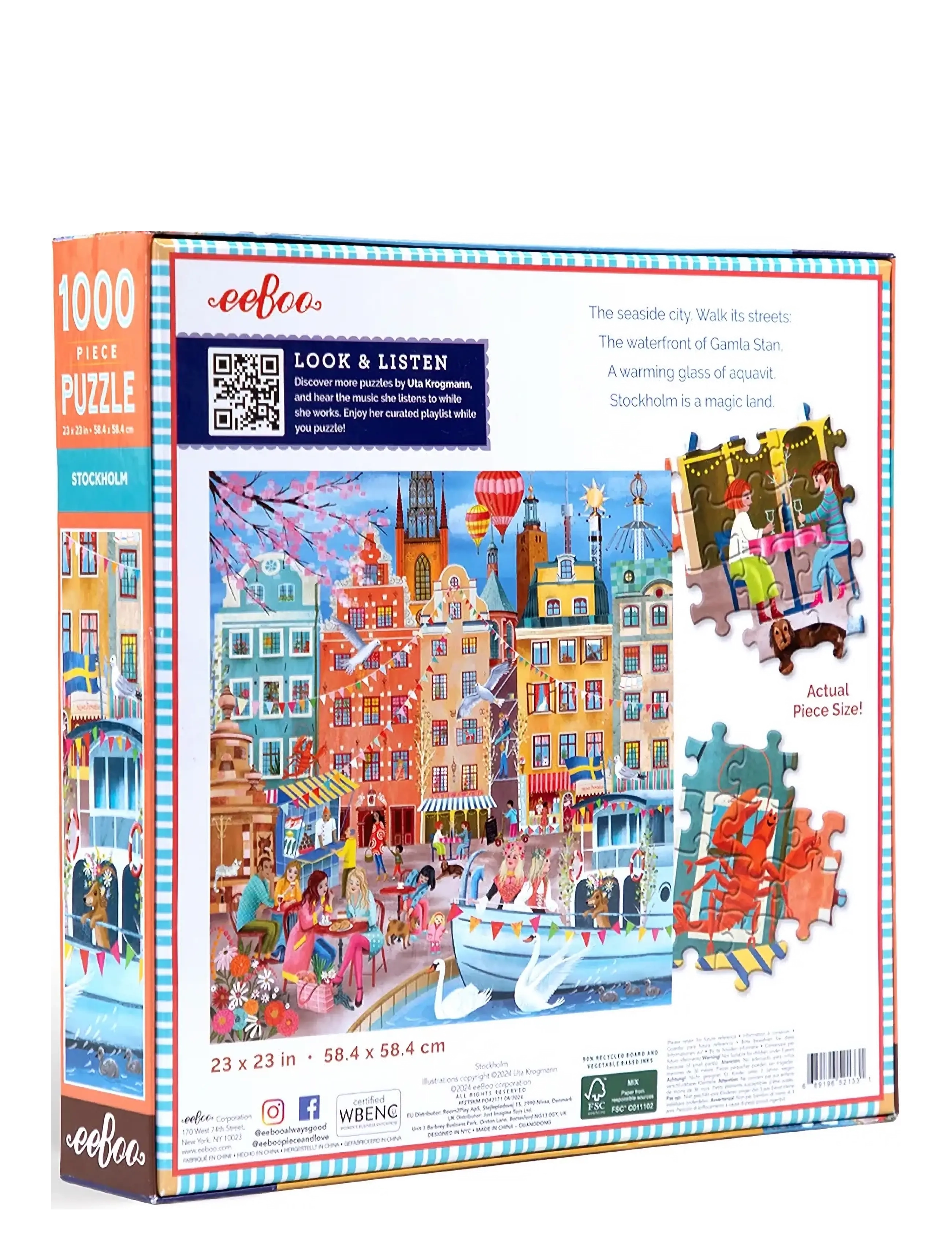 Eeboo - Puzzle 1000 pcs - Stockholm - multi - 3