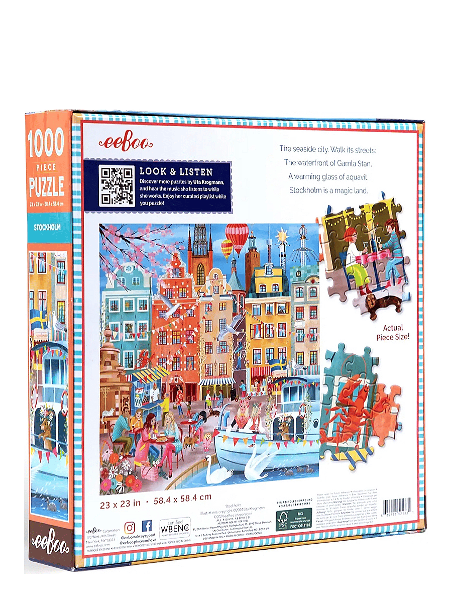 Eeboo - Puzzle 1000 pcs - Stockholm - multi - 3