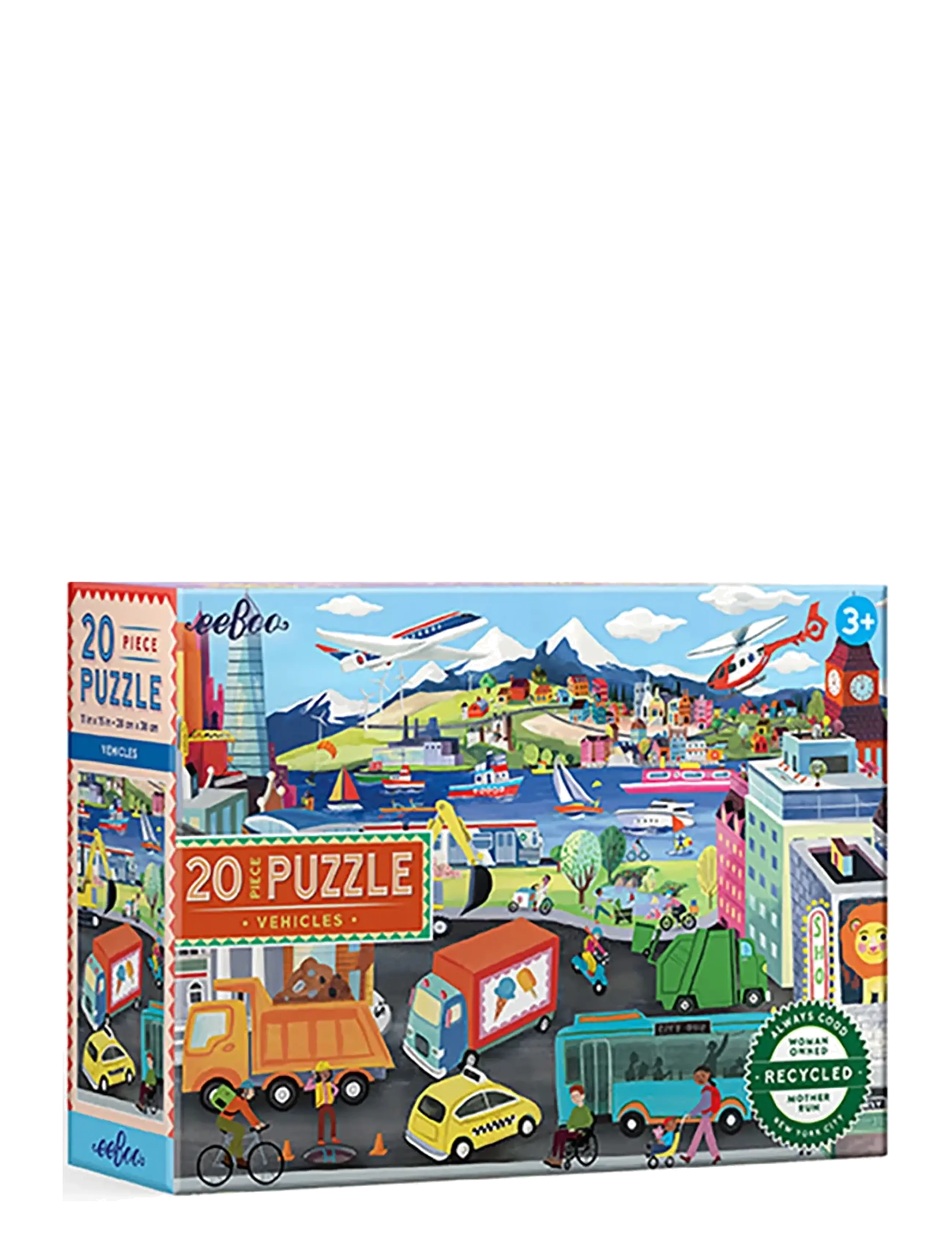 Eeboo - Puzzle 20 pcs - Vehicles - klasikinės dėlionės - multi - 1